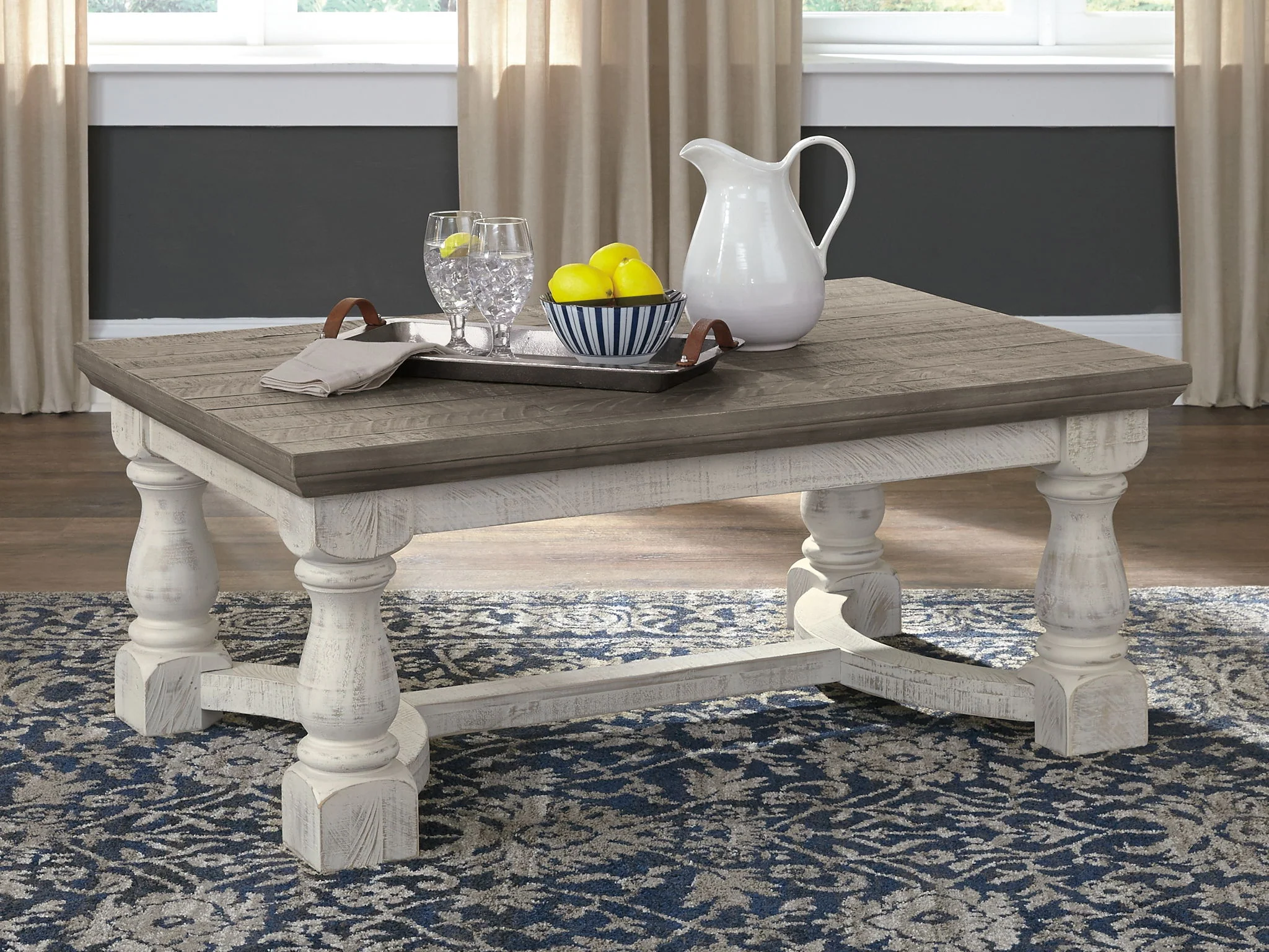 Havalance - Rectangular Cocktail Table - Gray / White - Image 5