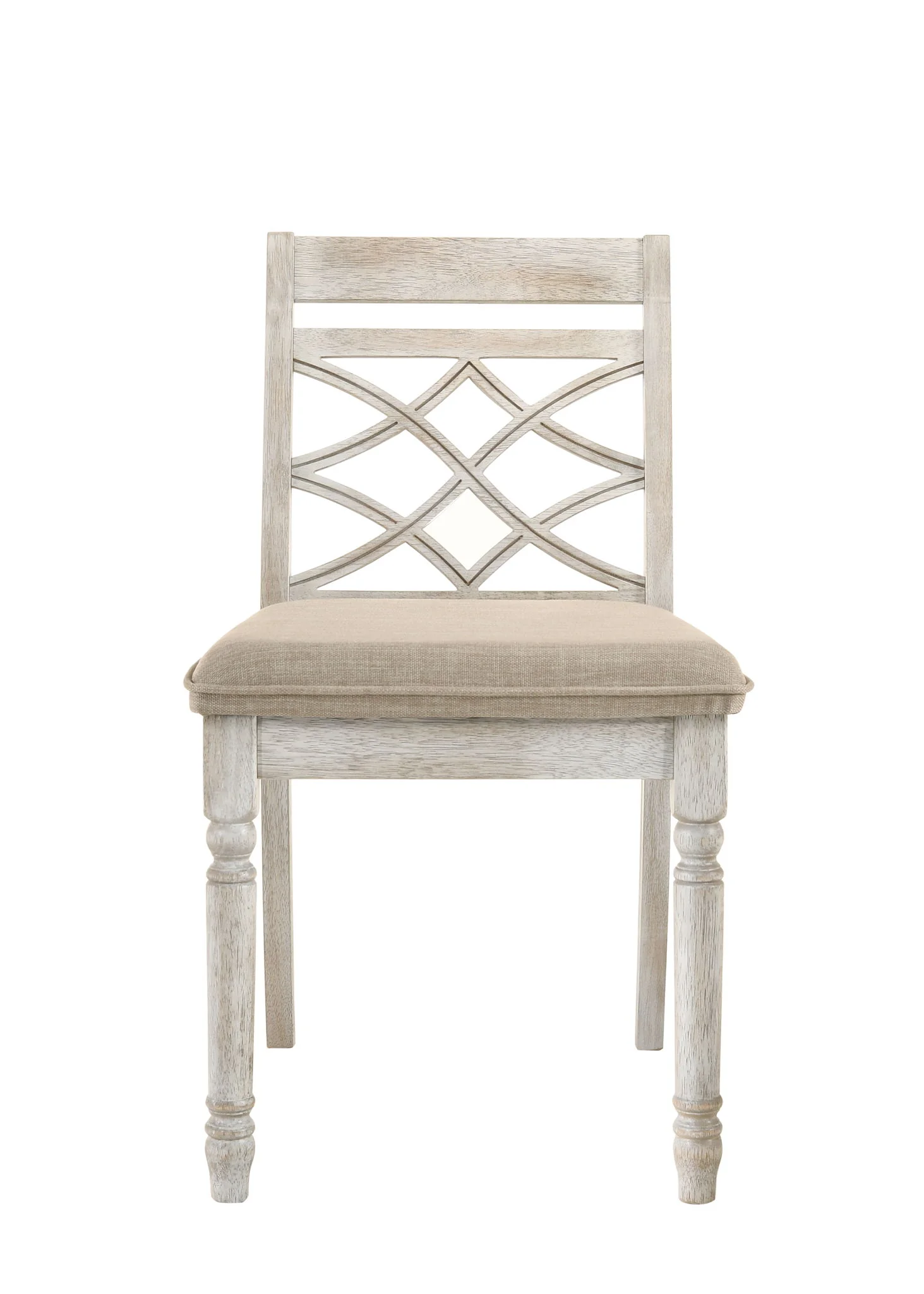 Havanna - Wide Chair With Cushion (Set of 2) - Off White - Image 4