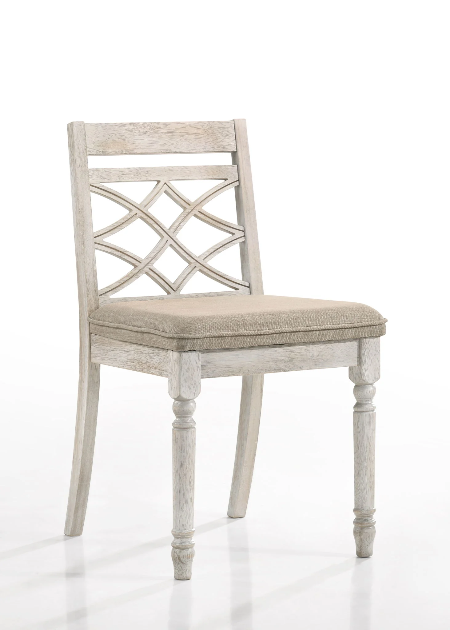 Havanna - Wide Chair With Cushion (Set of 2) - Off White - Image 5