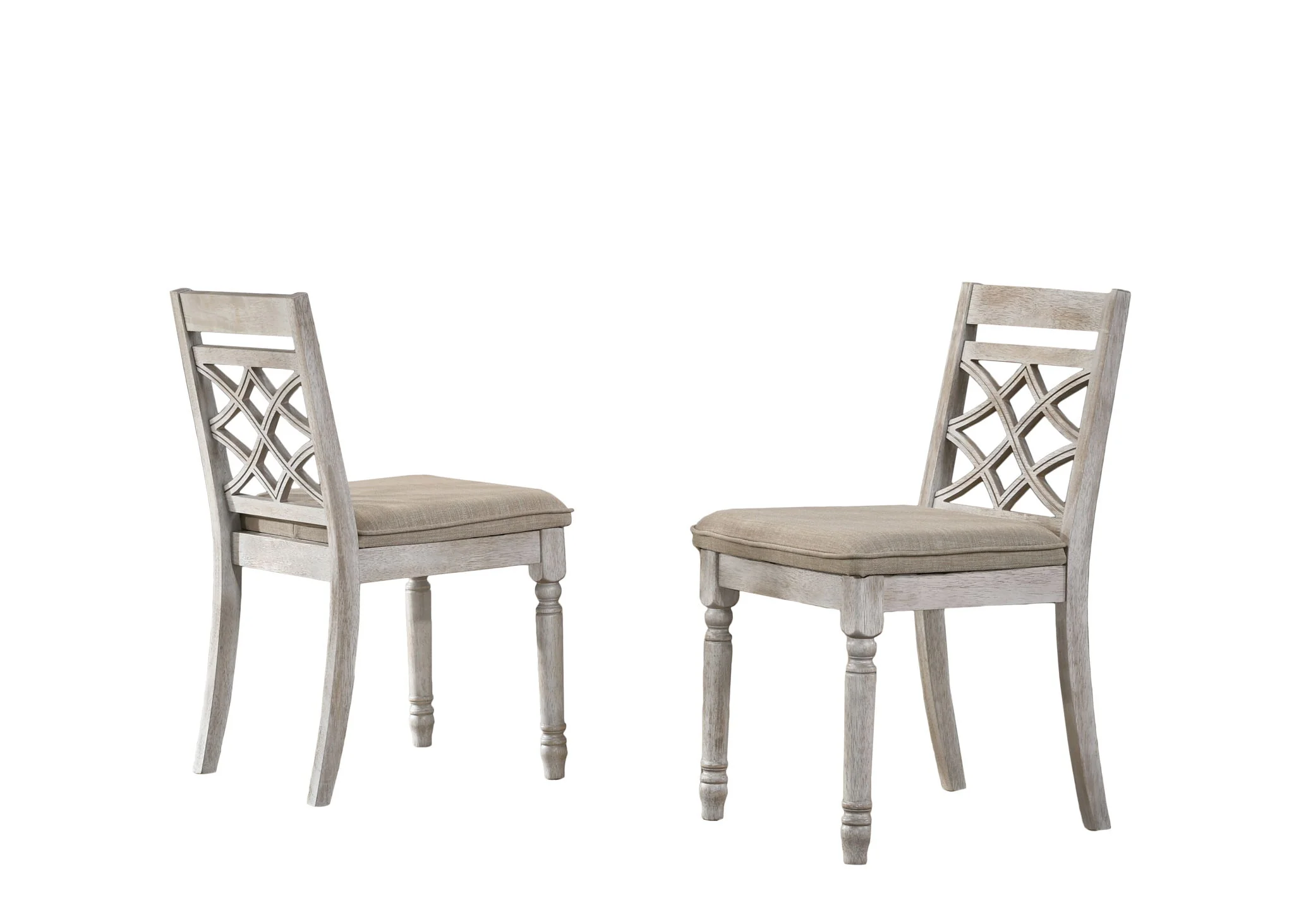 Havanna - Wide Chair With Cushion (Set of 2) - Off White - Image 6