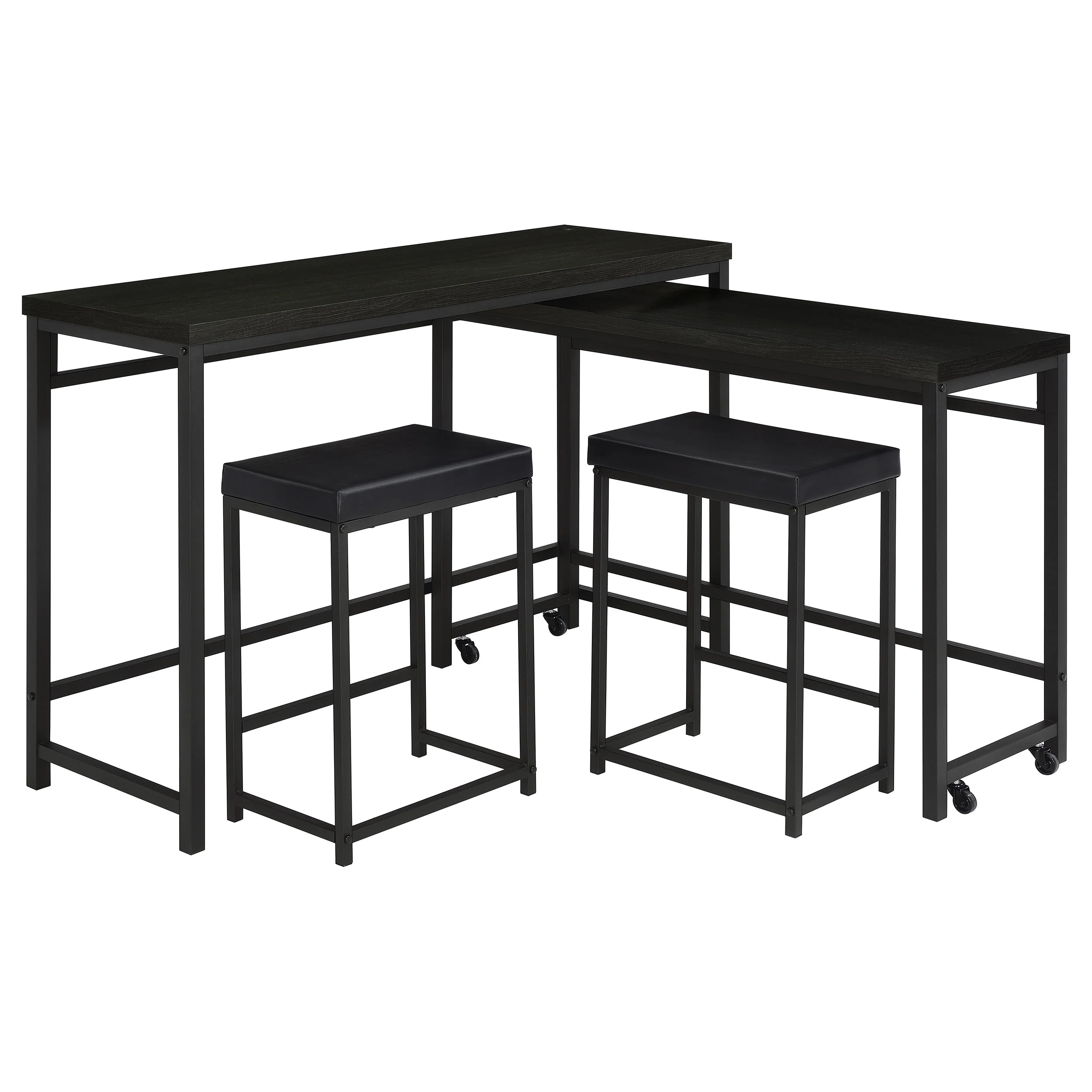 Hawes - 4 Piece Multipurpose Counter Height Table Set - Black - Image 17