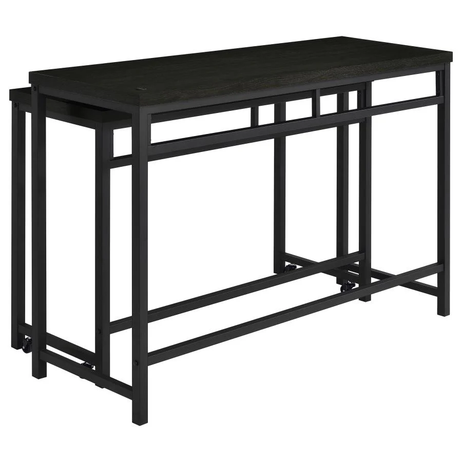Hawes - 4 Piece Multipurpose Counter Height Table Set - Black - Image 6
