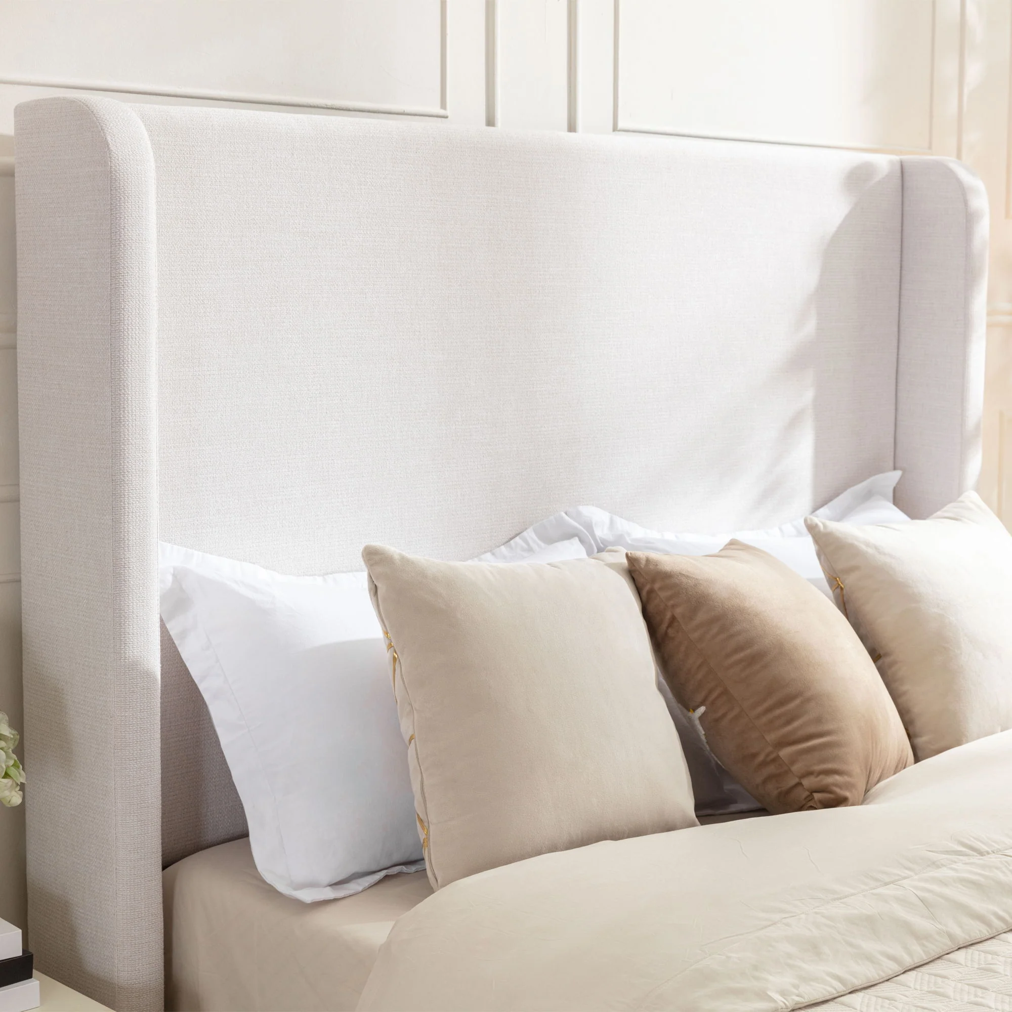 Hayden - Upholstered Wingback Bed With Tall Headboard - Image 11