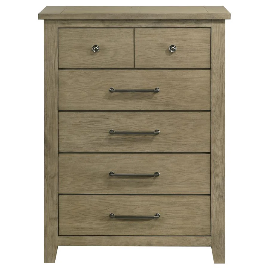Hazlewood - 5-Drawer Bedroom Chest Of Drawers - Vineyard Oak - Image 3