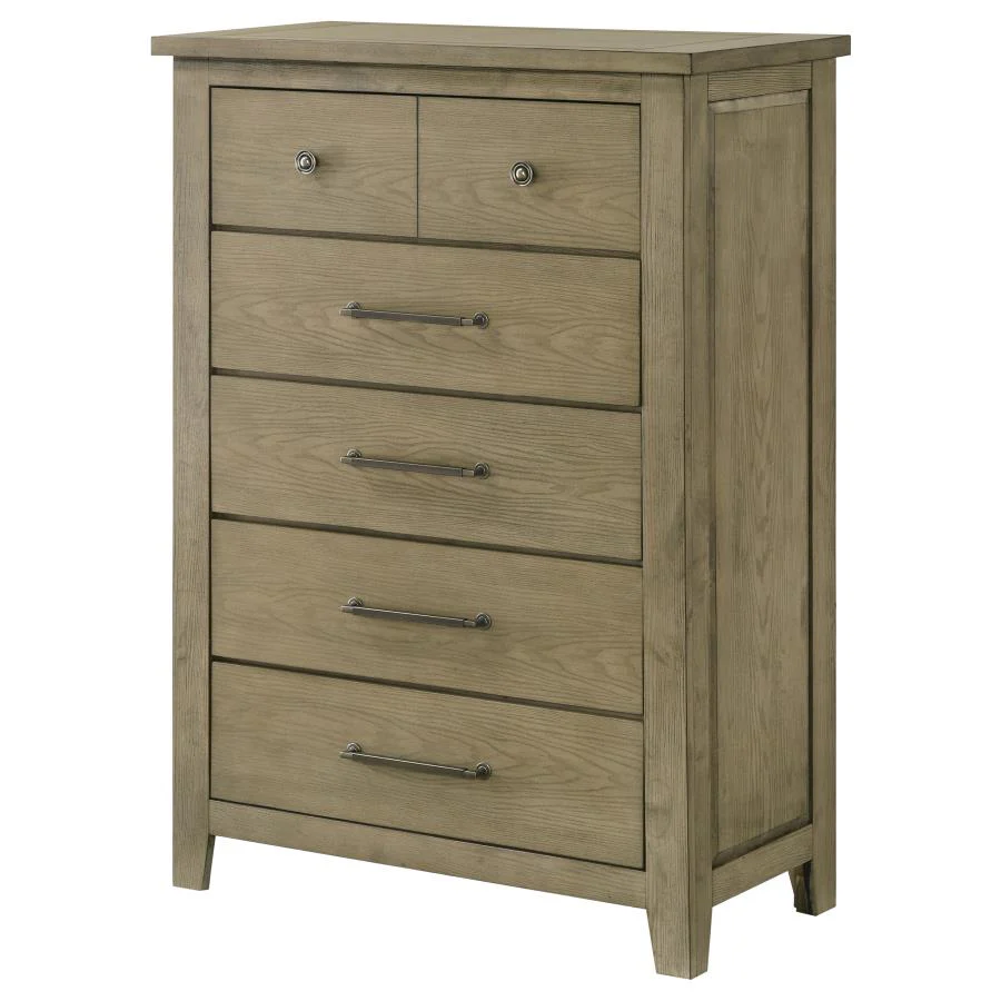 Hazlewood - 5-Drawer Bedroom Chest Of Drawers - Vineyard Oak - Image 4