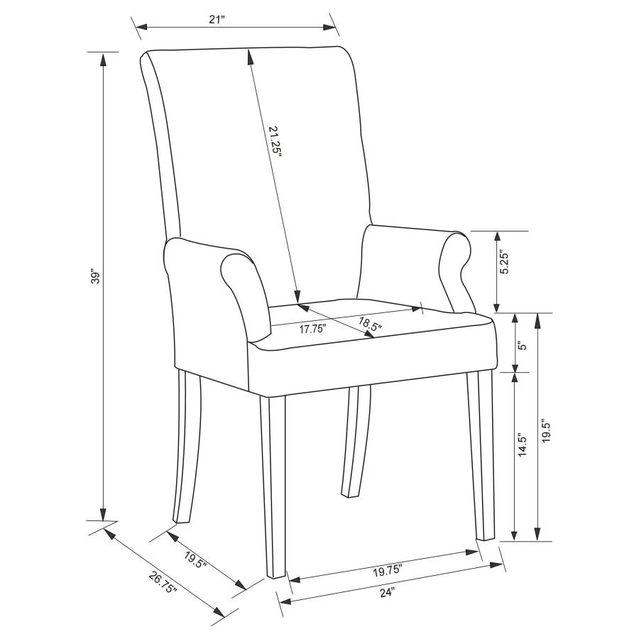 Herran - Upholstered Arm Chair - Beige - Image 11