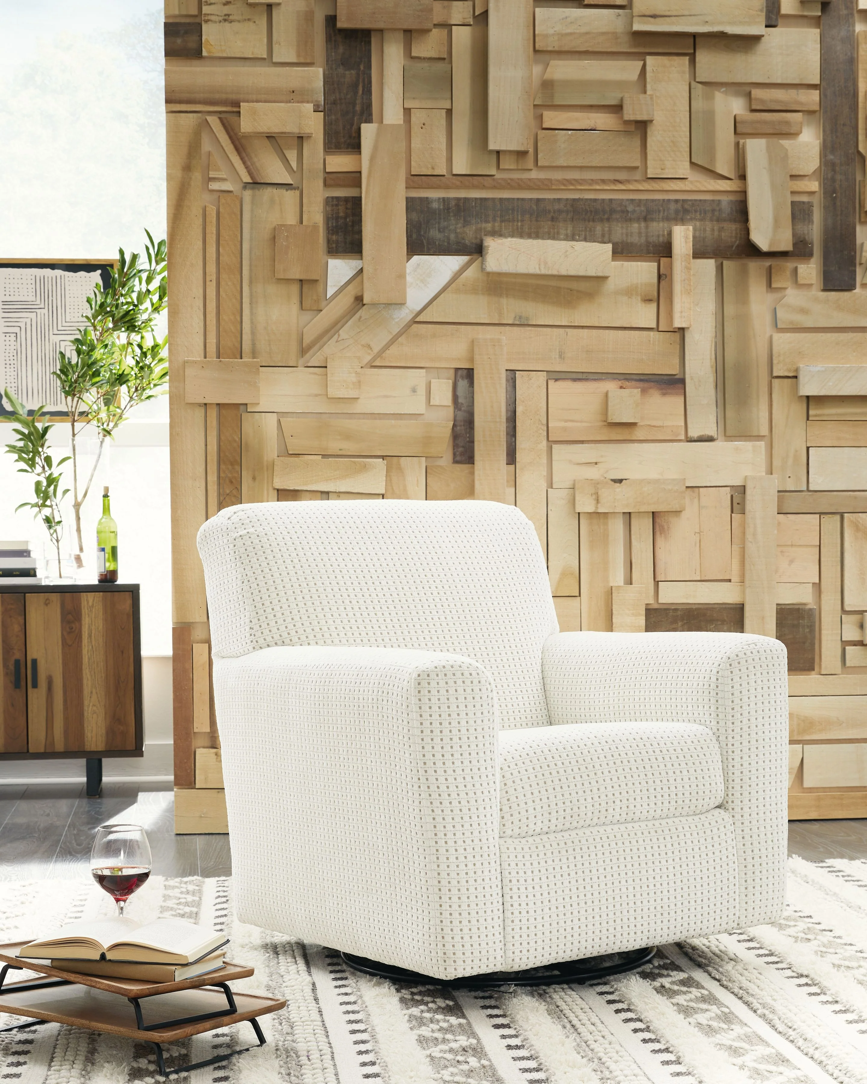 Herstow - Swivel Glider Accent Chair - Image 4