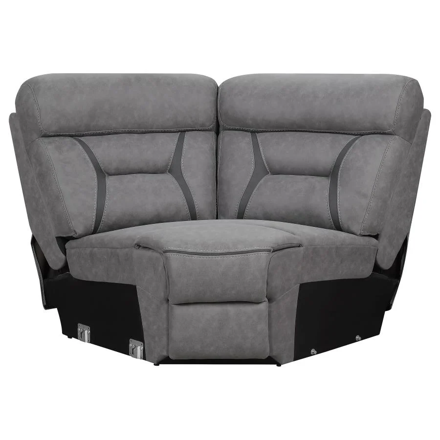 Higgins Upholstered Armless / Wedge Chair Grey - Image 2
