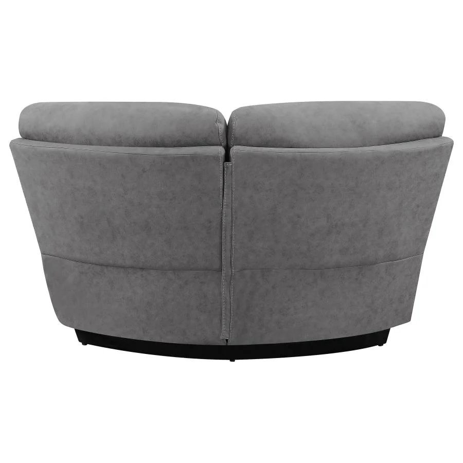 Higgins Upholstered Armless / Wedge Chair Grey - Image 6