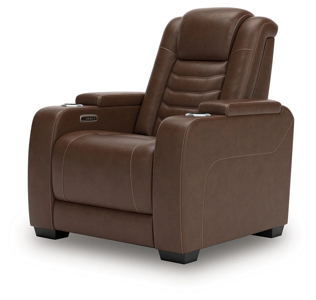 High Impact - Power Recliner / Adj Headrest - Tobacco - Image 9