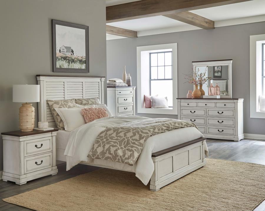 Hillcrest 2-drawer Nightstand Distressed White - Image 7