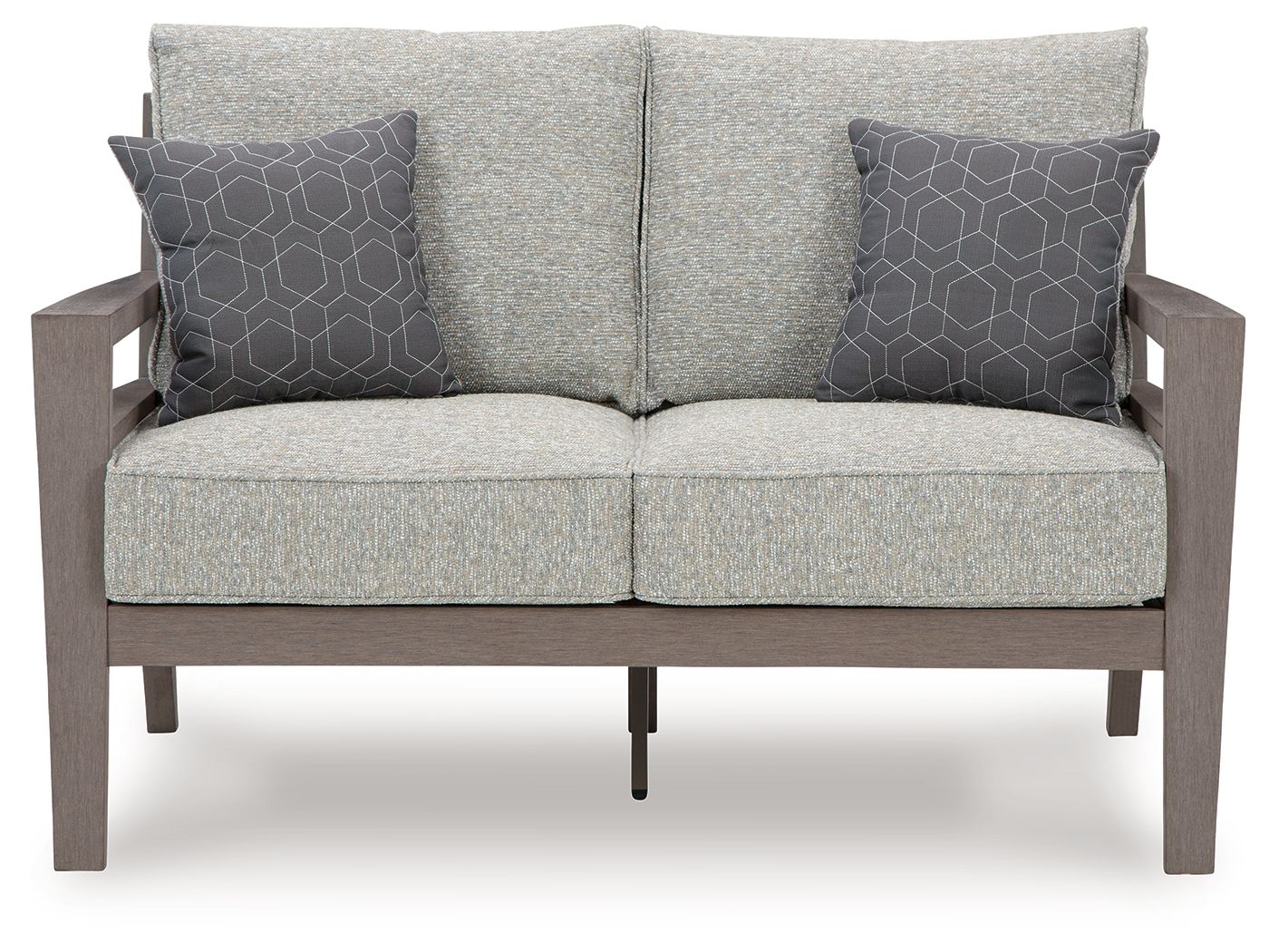 Hillside Barn - Loveseat W/Cushion - Gray / Brown - Image 7