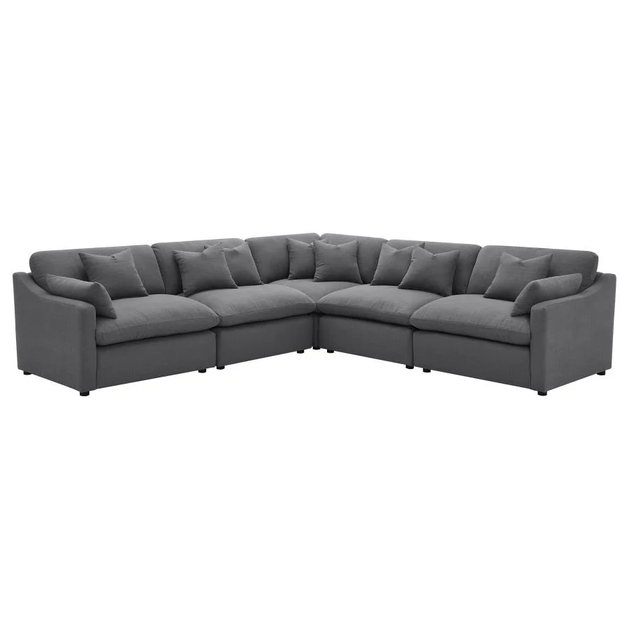 Hobson Upholstered Sectional Pieces Charcoal - Image 59