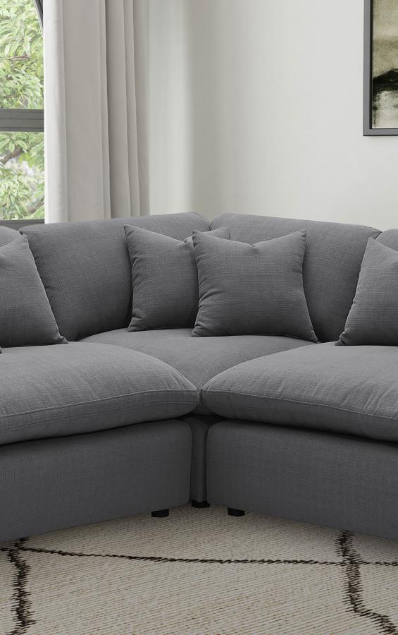 Hobson Upholstered Sectional Pieces Charcoal - Image 6