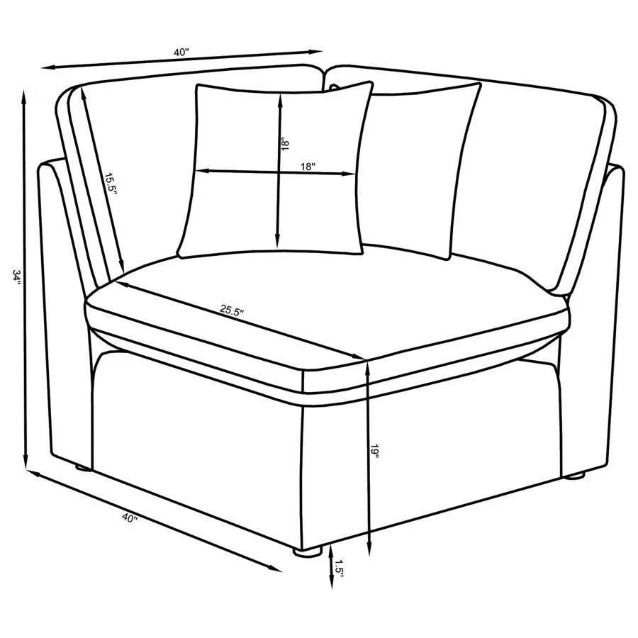 Hobson Upholstered Sectional Pieces Charcoal - Image 66