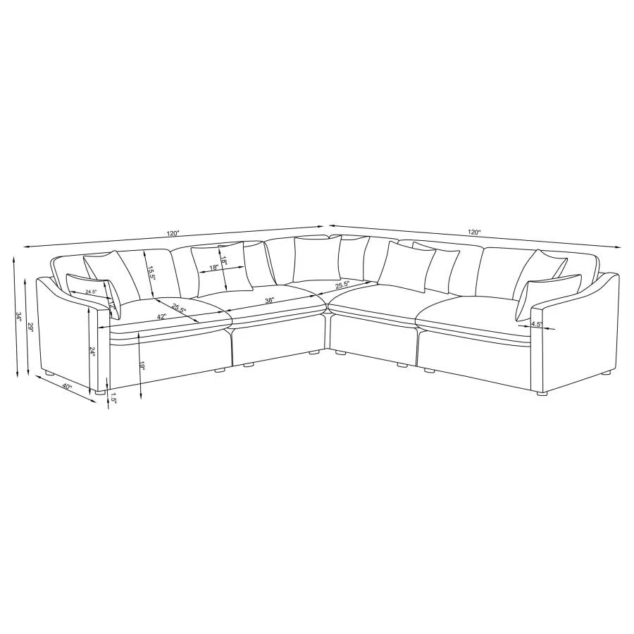 Hobson - Upholstered Modular Sectional Sofa - Image 24