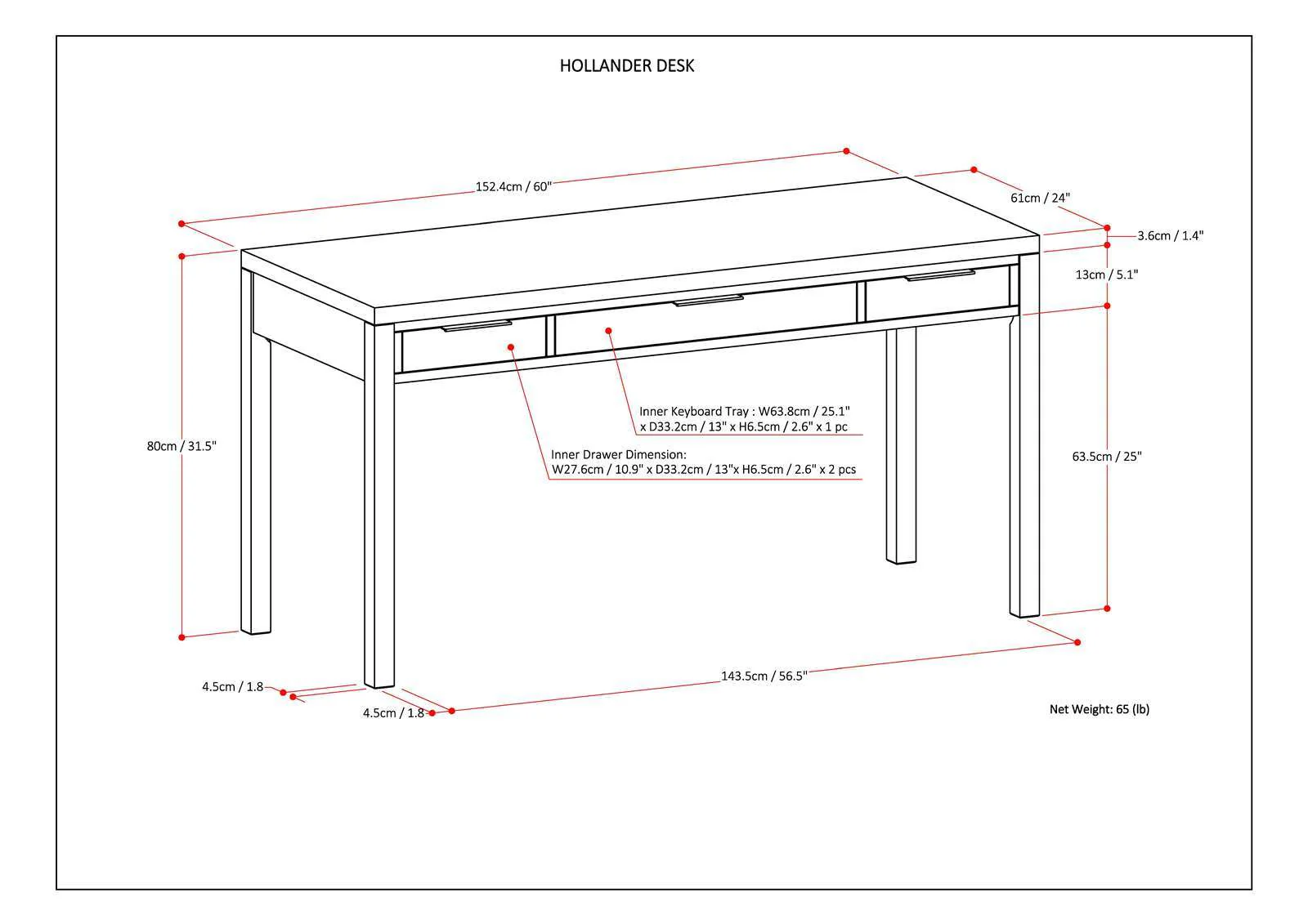 Hollander - Handcrafted Desk - Image 18