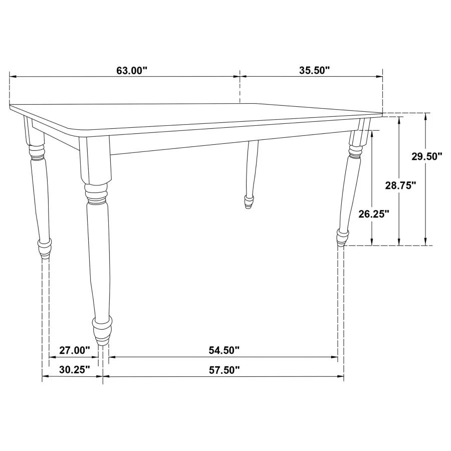 Hollyoak - Rectangular Wood Dining Table - Walnut - Image 8