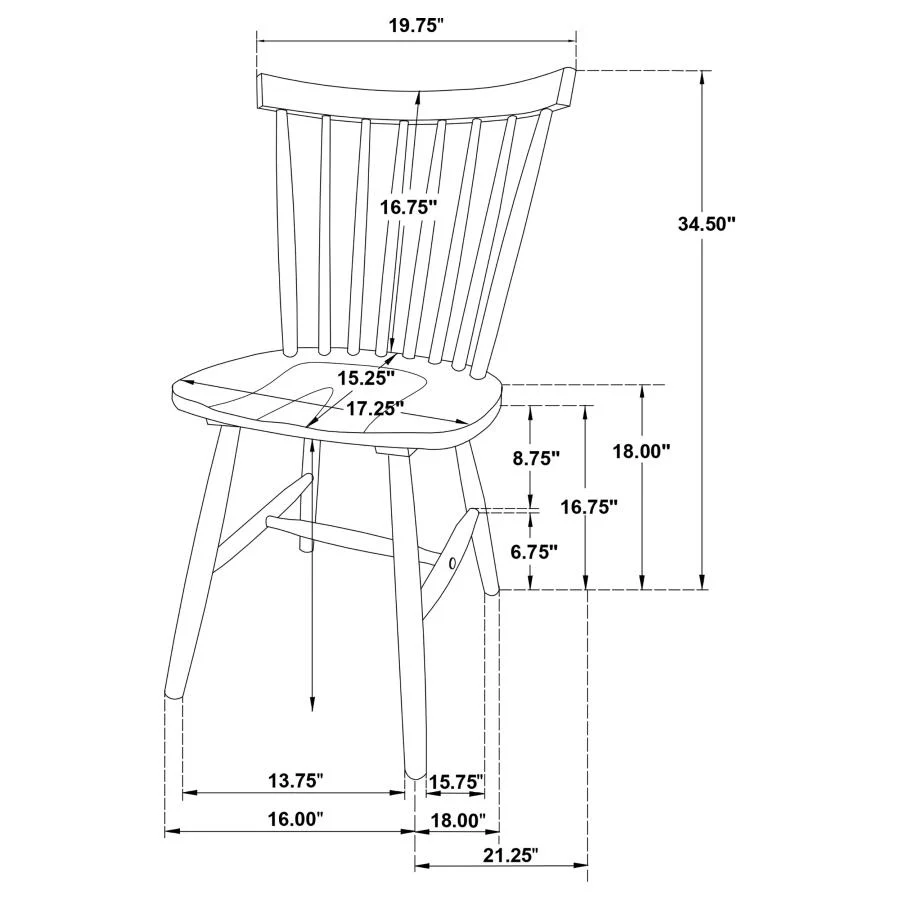 Hollyoak - Windsor Wood Dining Side Chair (Set of 2) - Black - Image 10