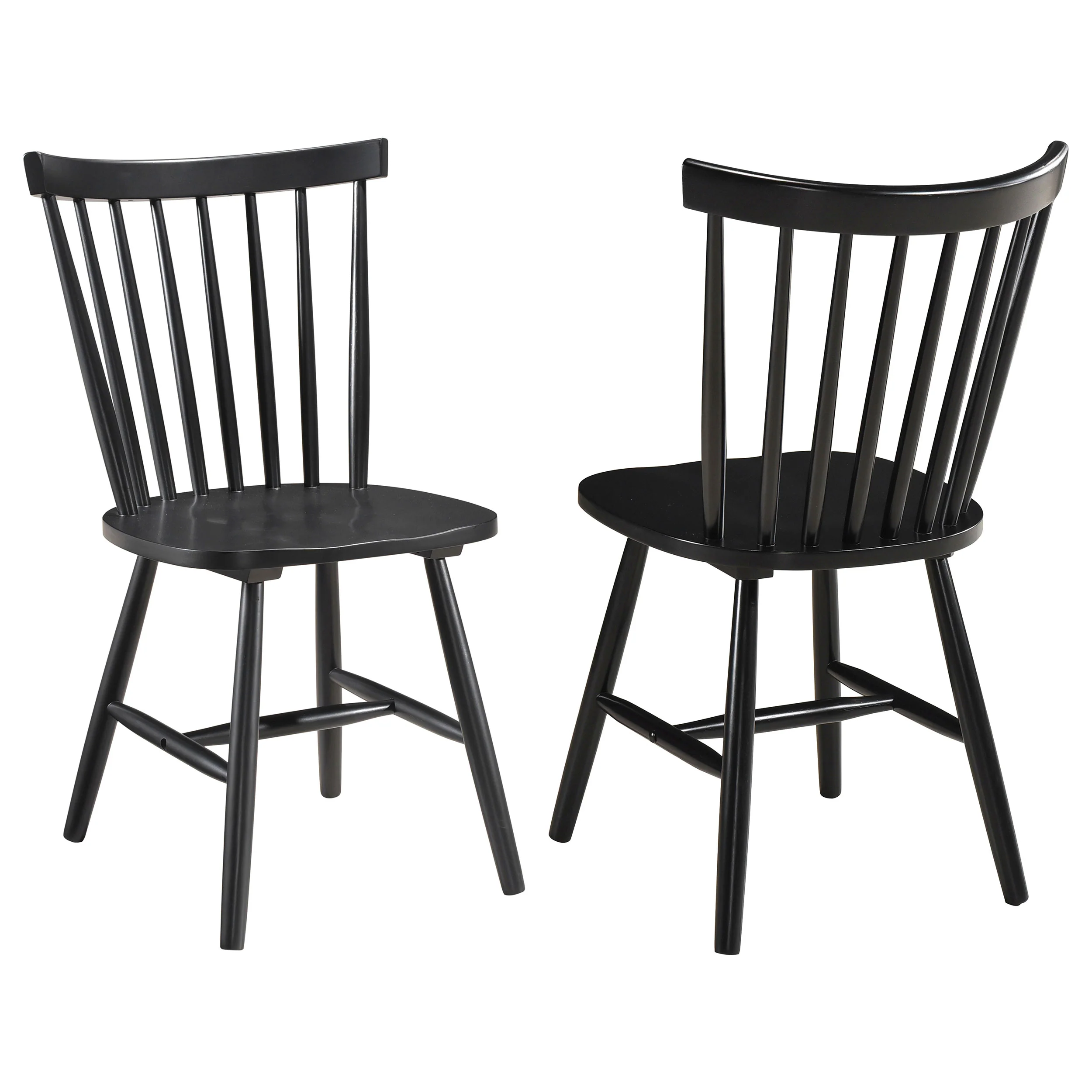 Hollyoak - Windsor Wood Dining Side Chair (Set of 2) - Black - Image 12
