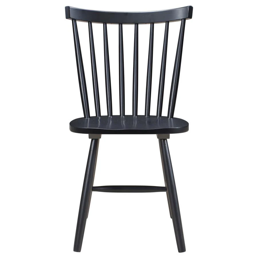Hollyoak - Windsor Wood Dining Side Chair (Set of 2) - Black - Image 4