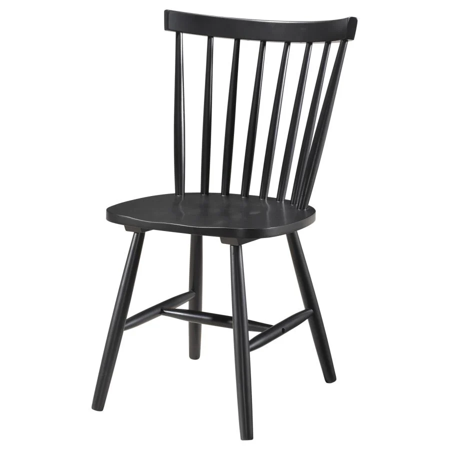 Hollyoak - Windsor Wood Dining Side Chair (Set of 2) - Black - Image 5