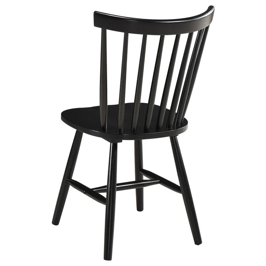 Hollyoak - Windsor Wood Dining Side Chair (Set of 2) - Black - Image 7