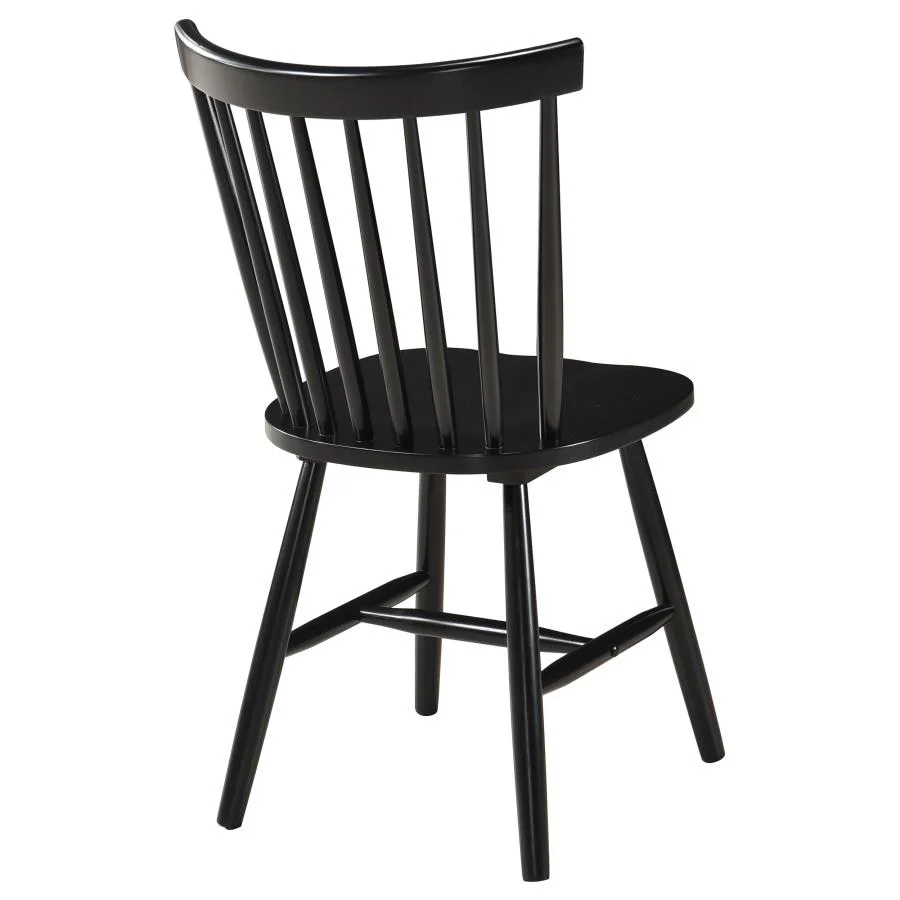 Hollyoak - Windsor Wood Dining Side Chair (Set of 2) - Black - Image 8