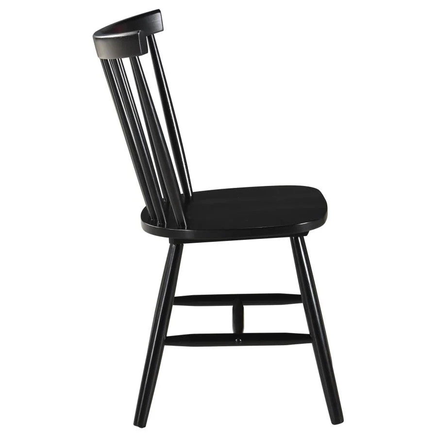 Hollyoak - Windsor Wood Dining Side Chair (Set of 2) - Black - Image 9