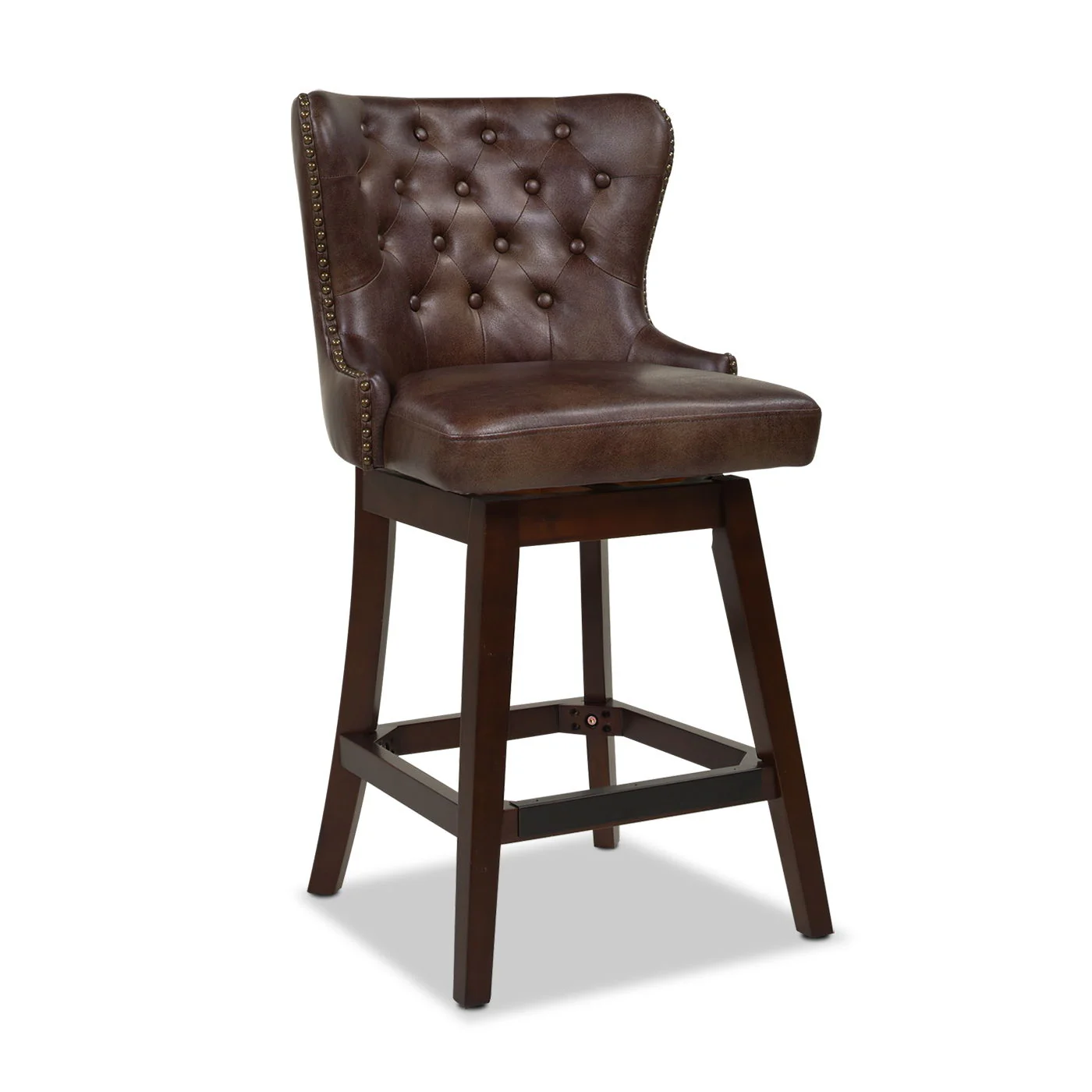 Holmes - Tufted High Back 360 Swivel Counter Height Barstool - Image 3