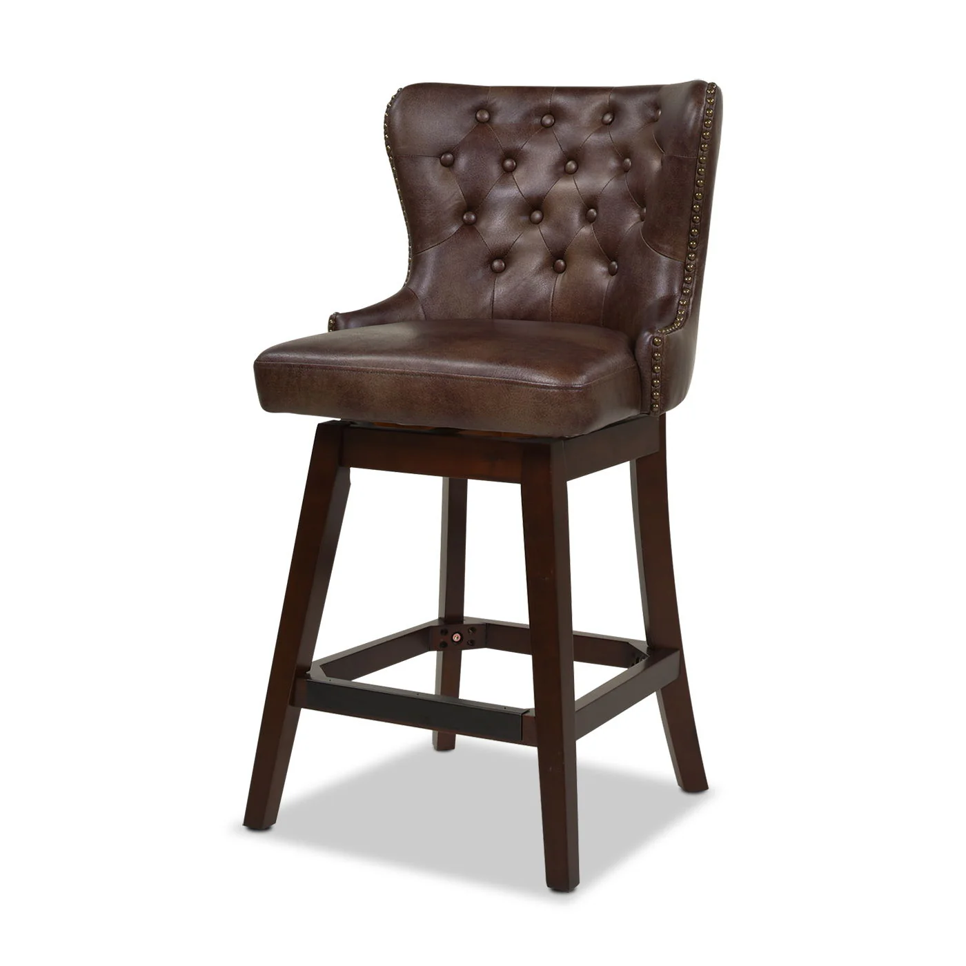 Holmes - Tufted High Back 360 Swivel Counter Height Barstool - Image 4