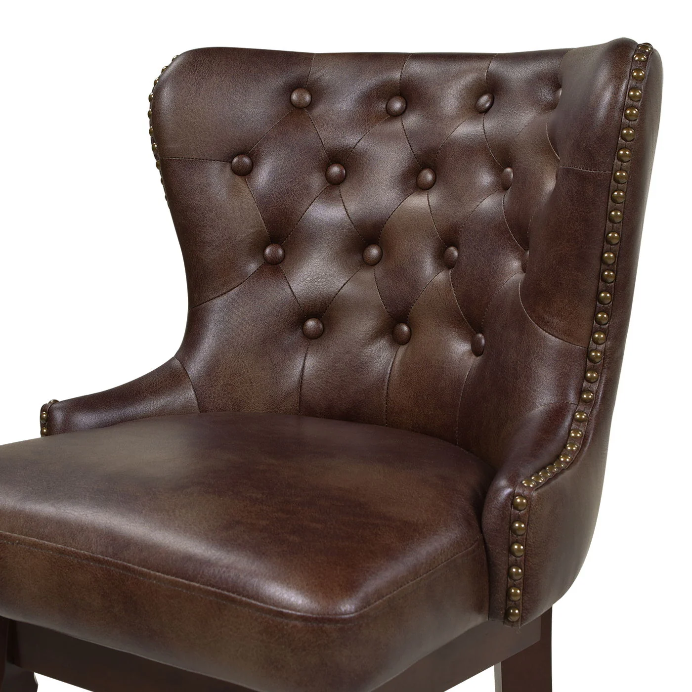 Holmes - Tufted High Back 360 Swivel Counter Height Barstool - Image 7