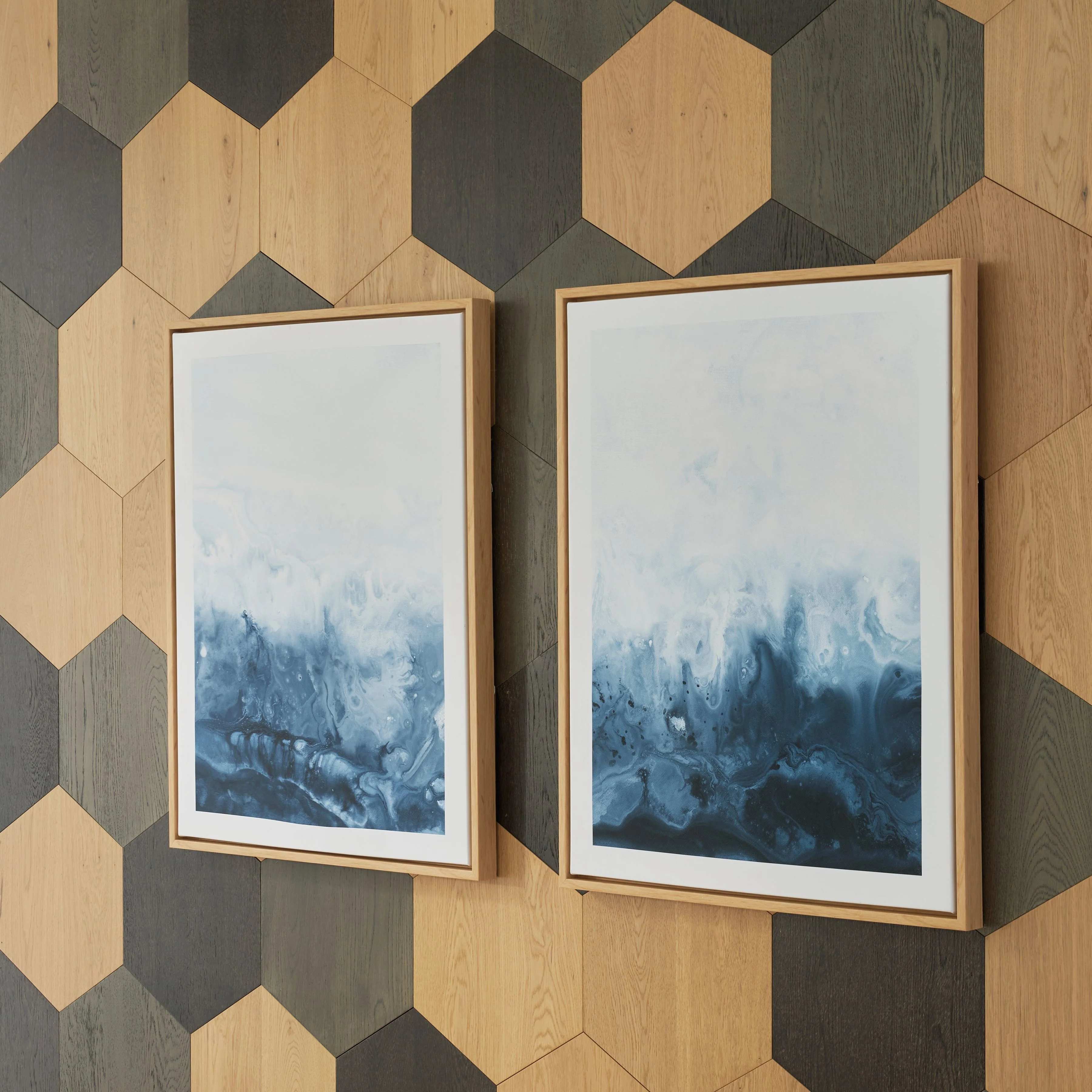 Holport - Wall Art Set (Set of 2) - Blue / White - Image 3