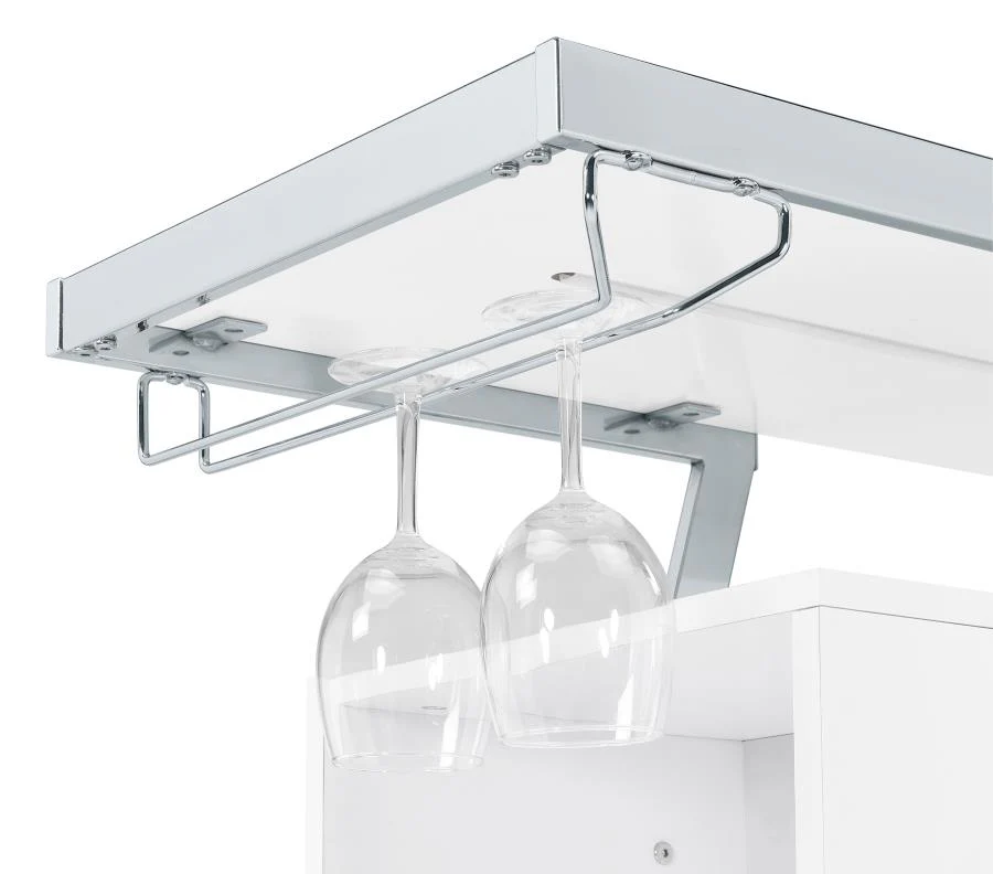 Araceli - Freestanding LED Home Bar Cabinet - White High Gloss - Image 20