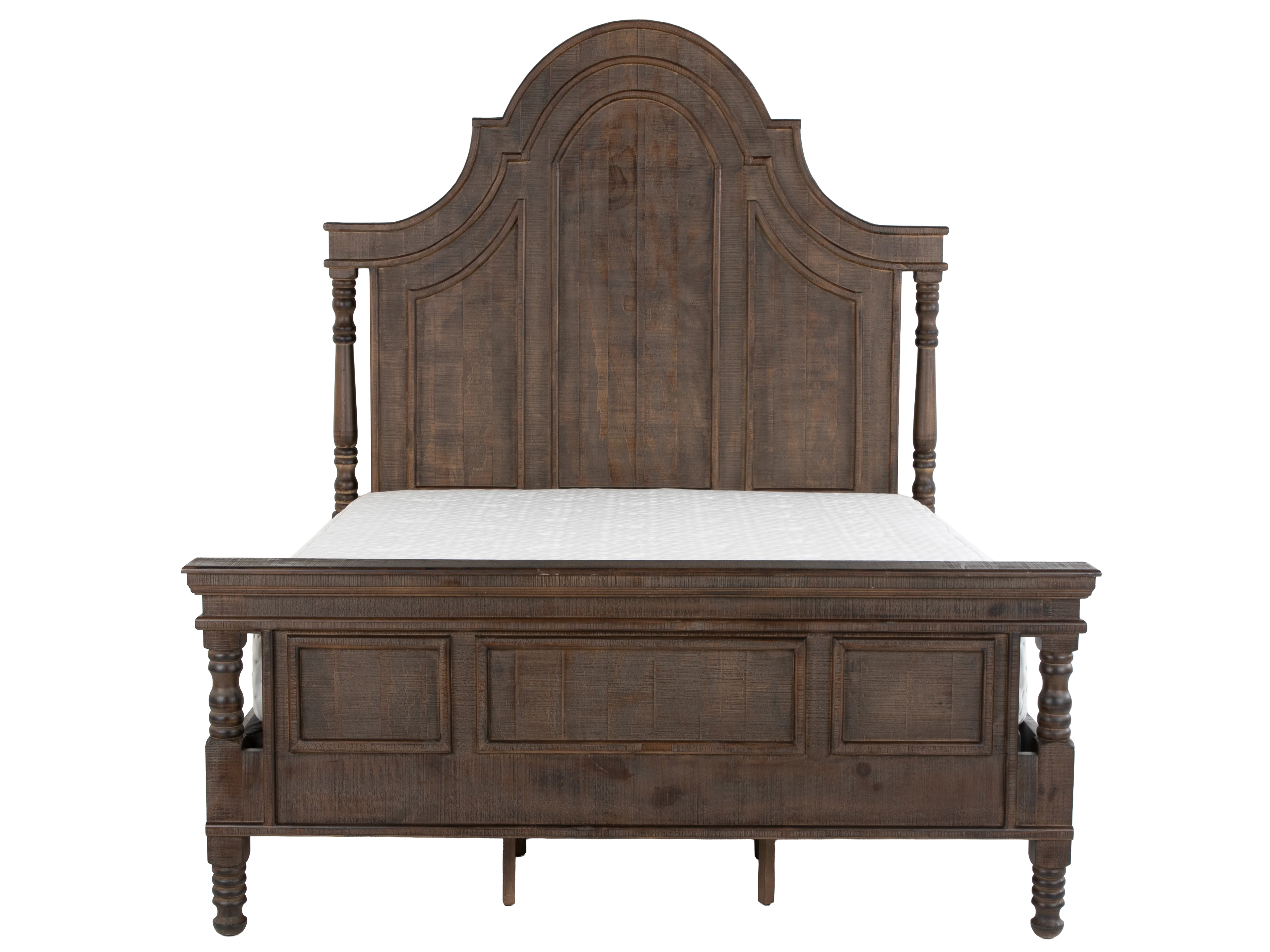 Honeywood Rustic Solid wood 6-Piece Bedroom Set with Arched Headboard, Dresser, Mirror & Nightstand - Image 5