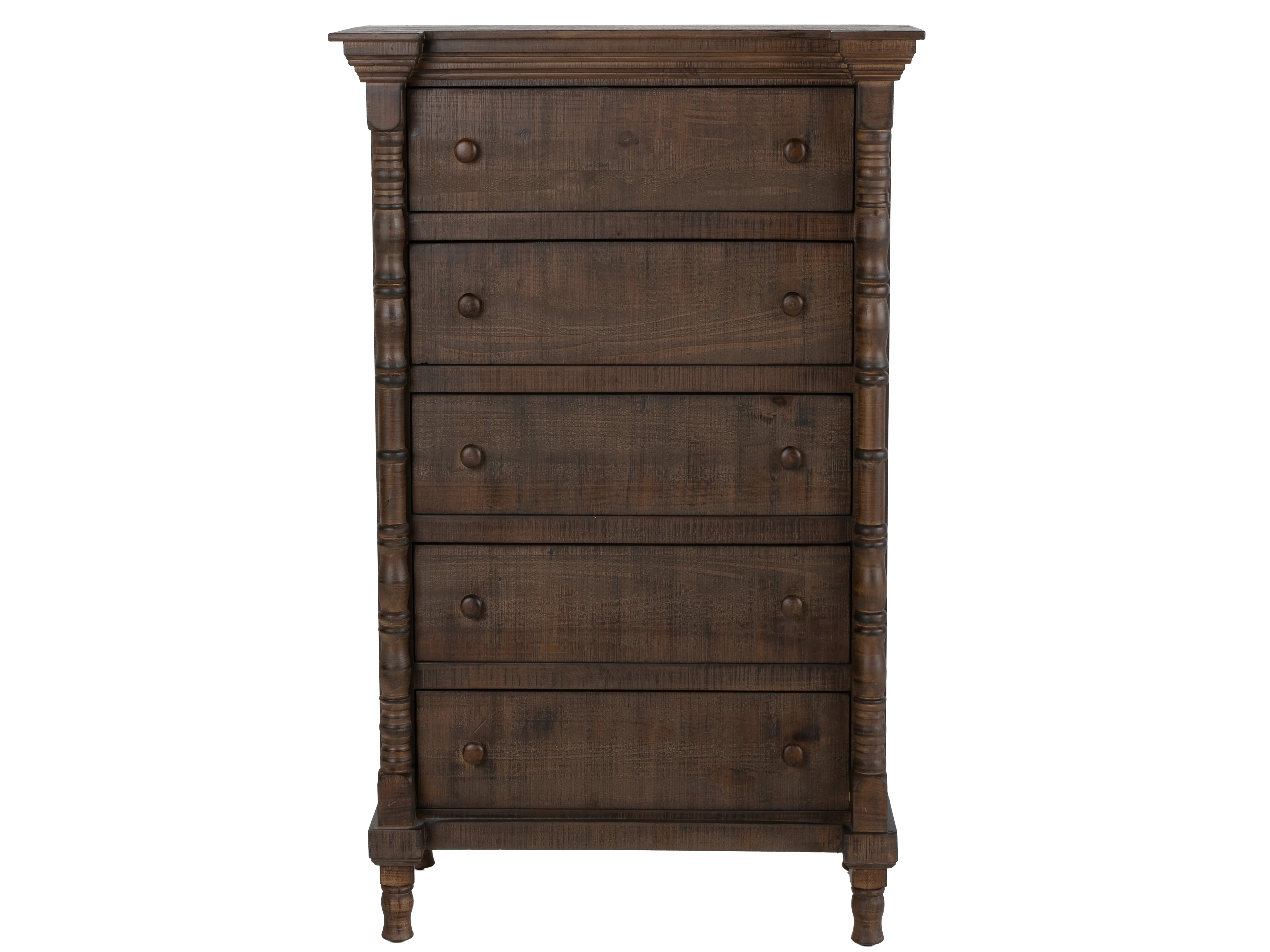 Honeywood Rustic Solid wood 5-Drawer Chest - Image 2