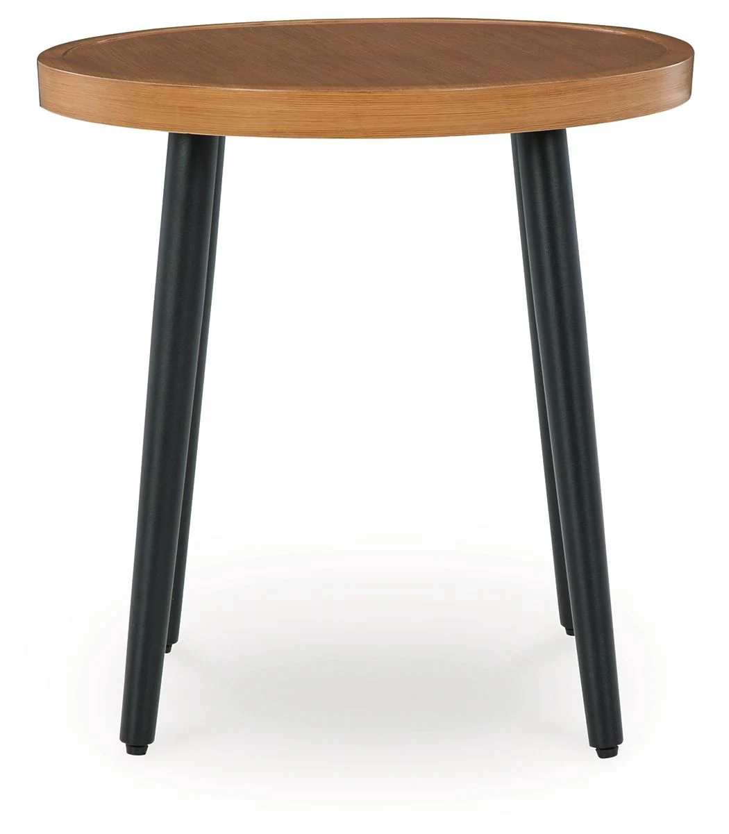 Horizon Hall - Round End Table - Two-tone Brown - Image 4