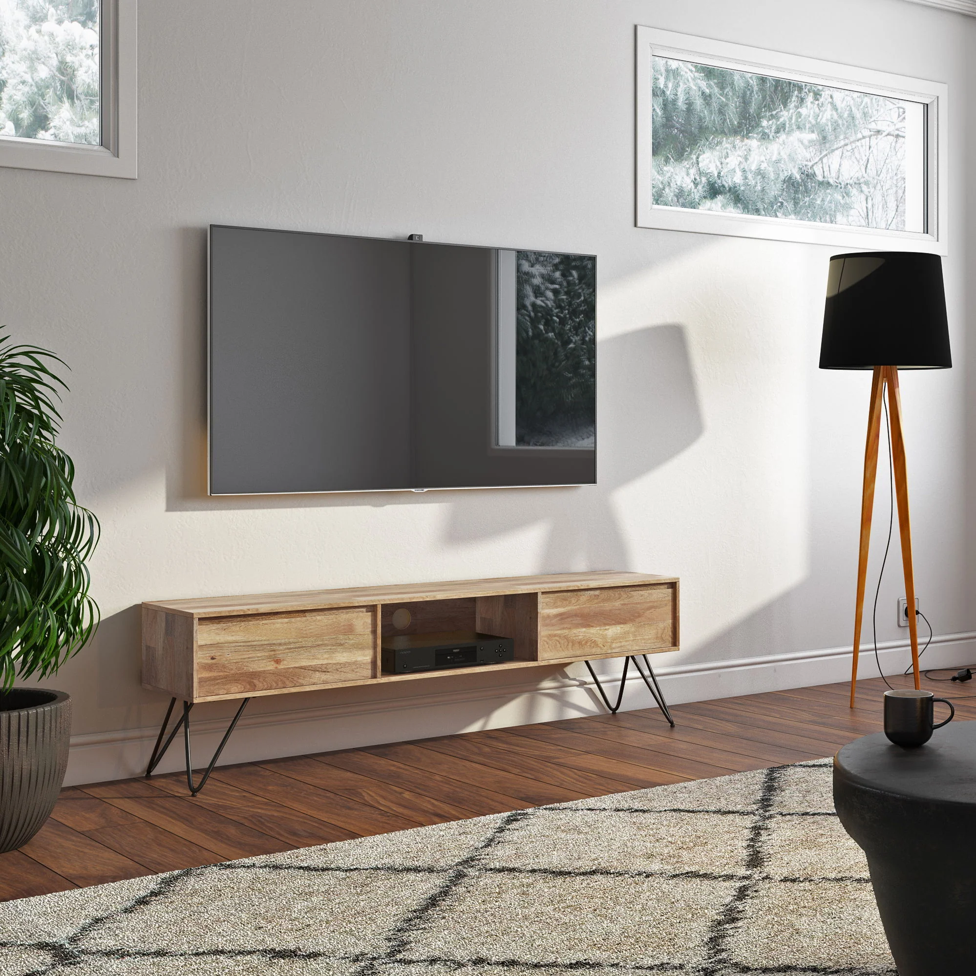 Hunter - Handcrafted TV Media Stand - Natural - Image 3