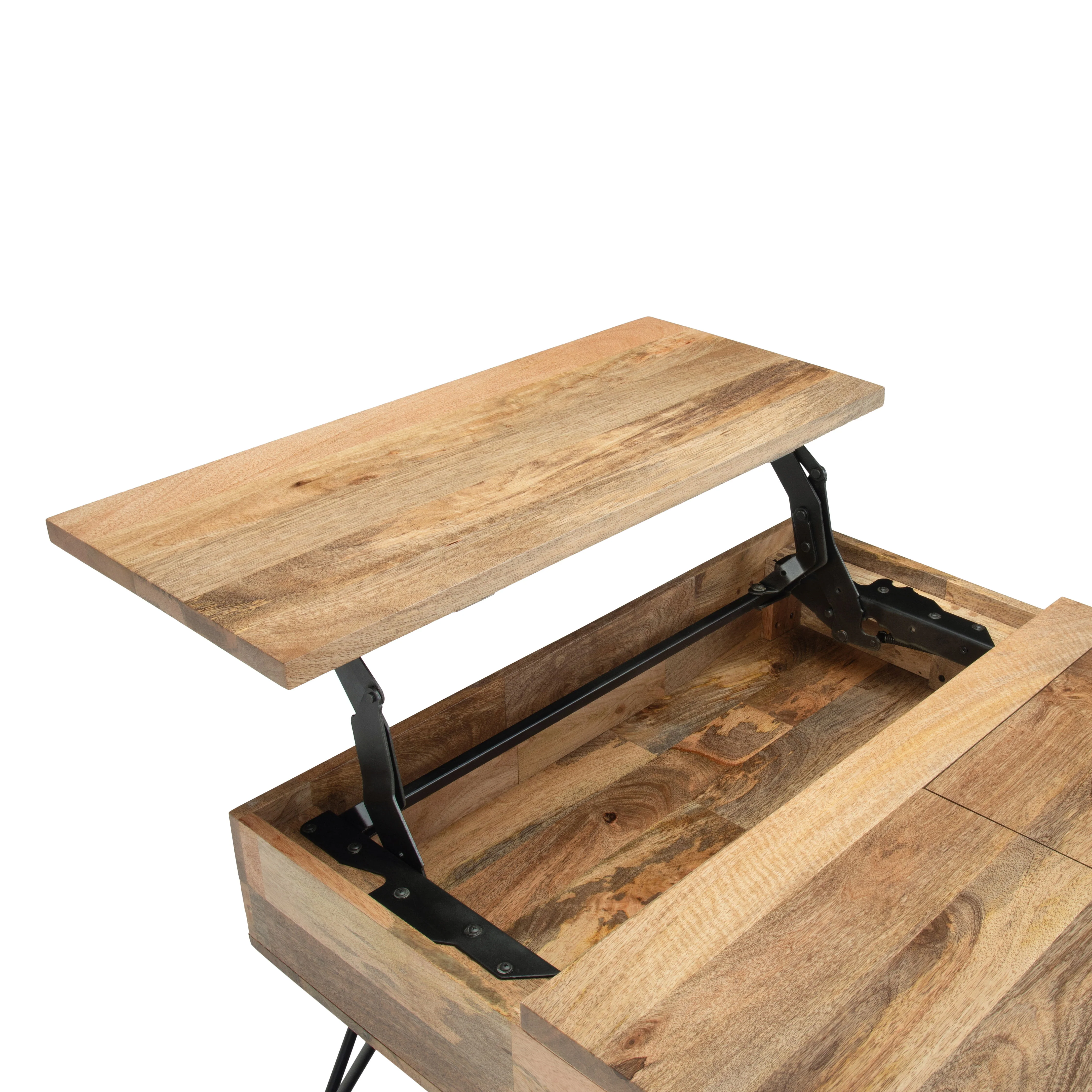 Hunter - Lift Top Square Coffee Table - Natural - Image 8