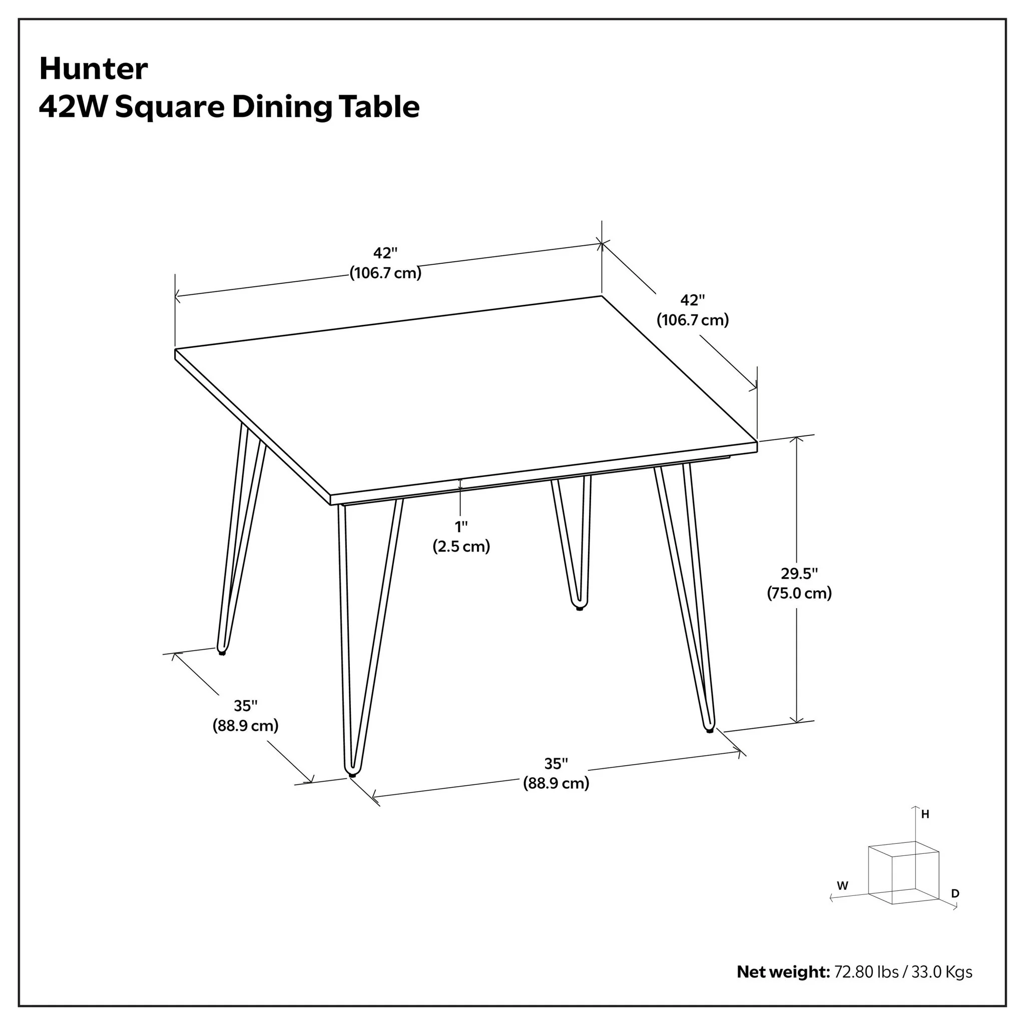 Hunter - Square Tabletop Dining Table - Image 11