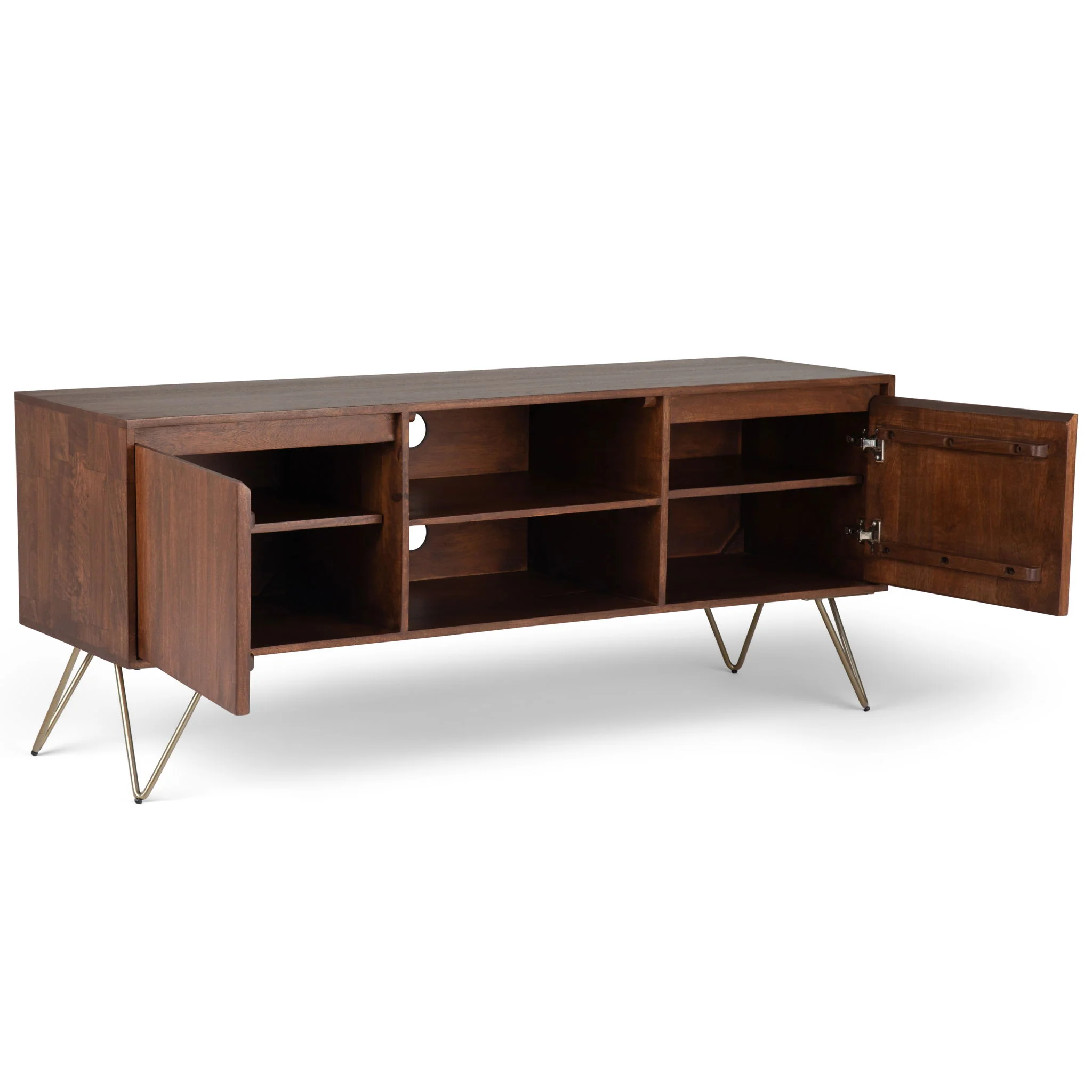 Hunter - TV Media Stand - Umber Brown Stain - Image 6