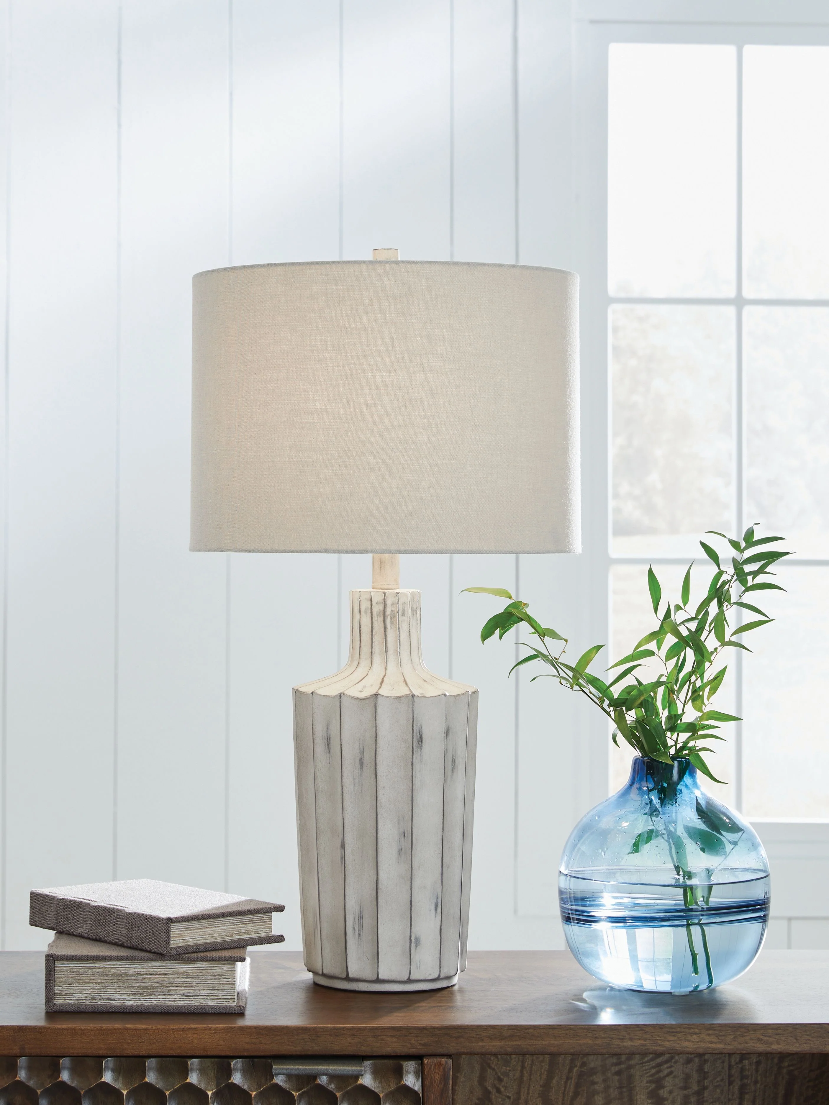 Imre - Poly Table Lamp - Distressed Brown - Image 3