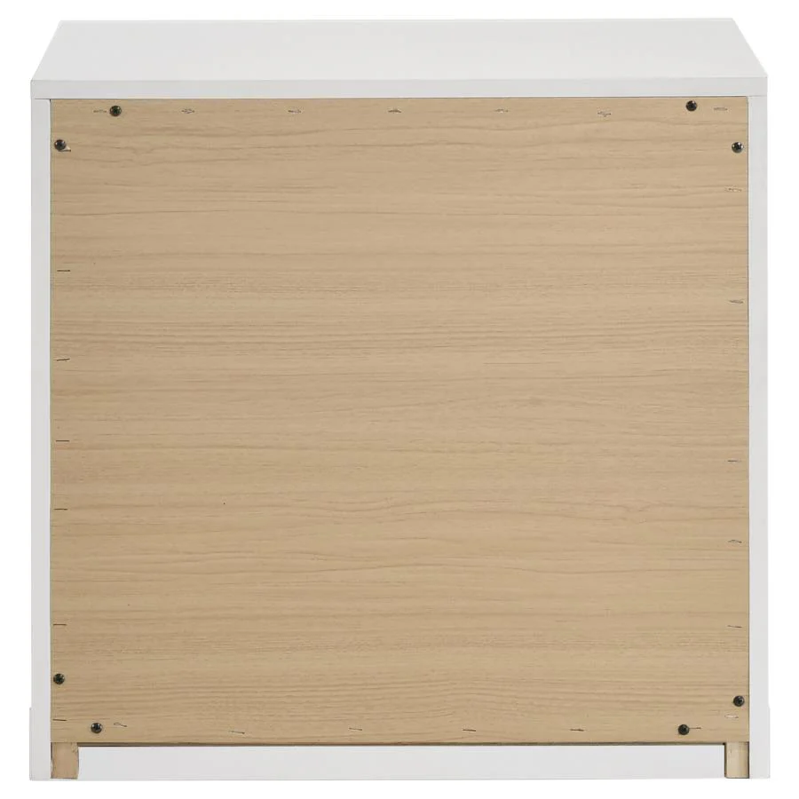 Ines - 2-Drawer Nightstand Bedside Table - White High Gloss - Image 5