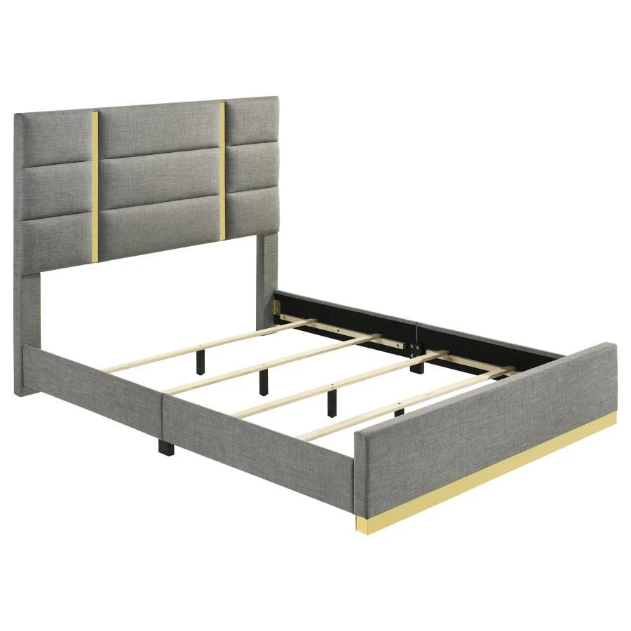 Ines - Fabric Upholstered Panel Bed - Image 2
