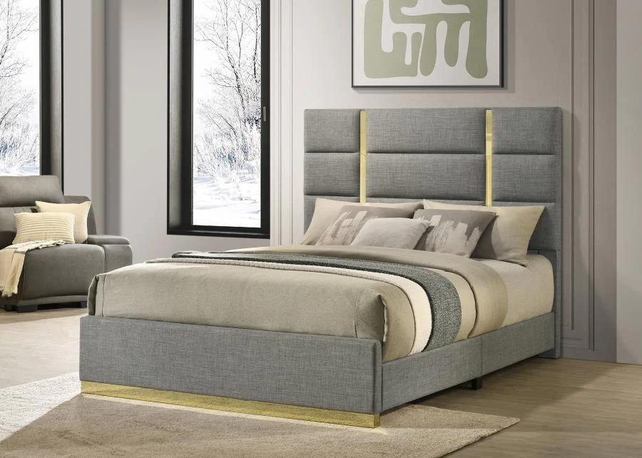 Ines - Fabric Upholstered Panel Bed - Image 6
