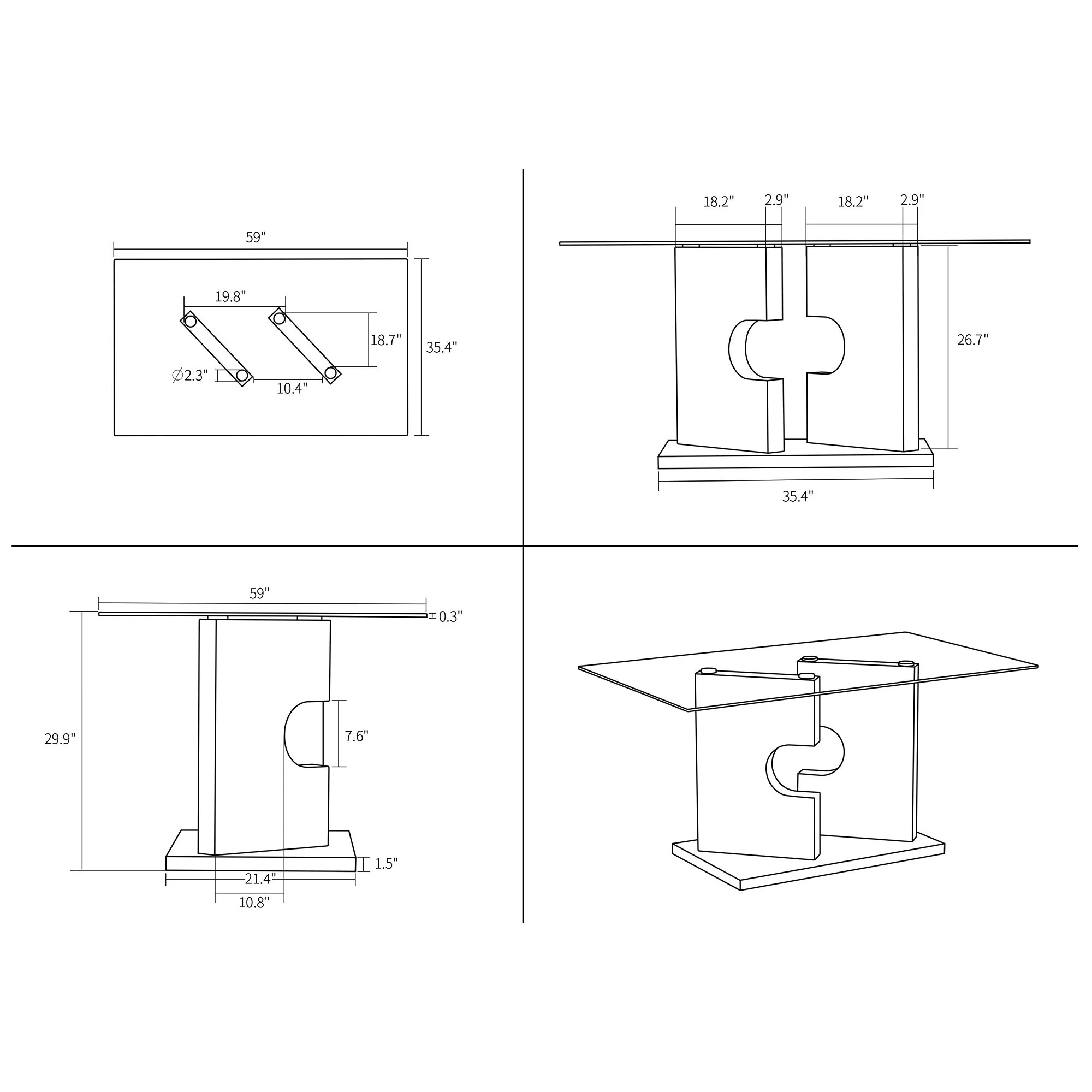 Iris - Dining Table - Gray - Image 3