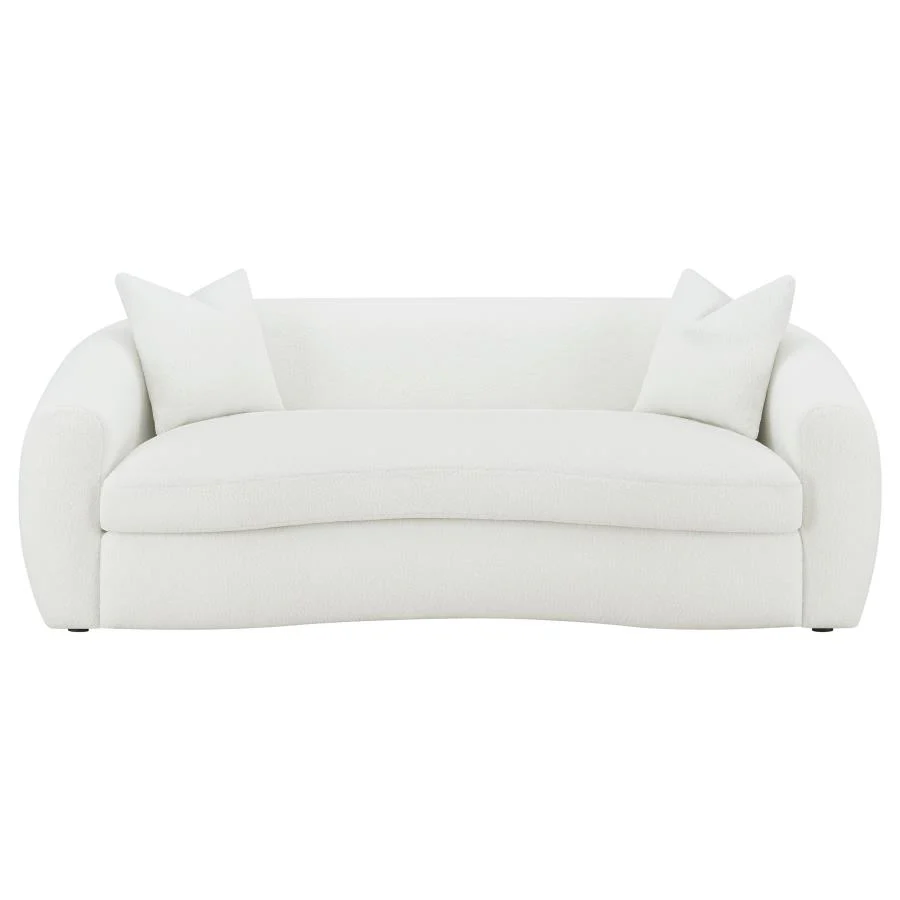 Isabella - Faux Sheepskin Upholstered Sofa Set - Image 7