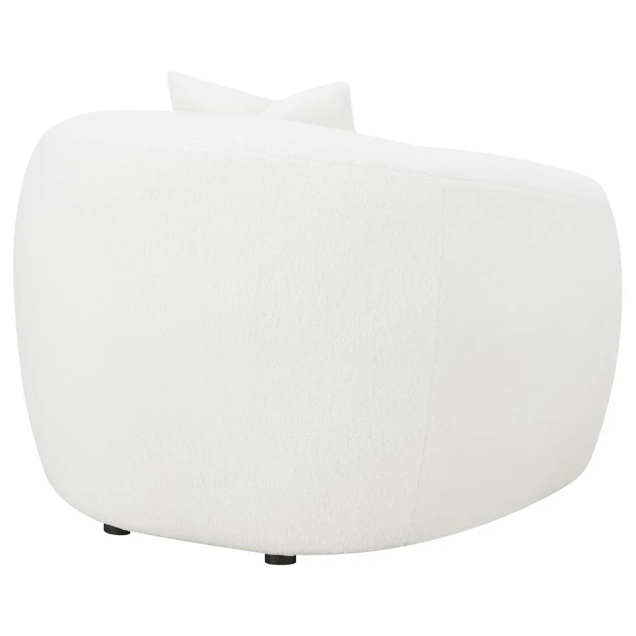 Isabella - Faux Sheepskin Upholstered Accent Chair Natural - Ivory - Image 7