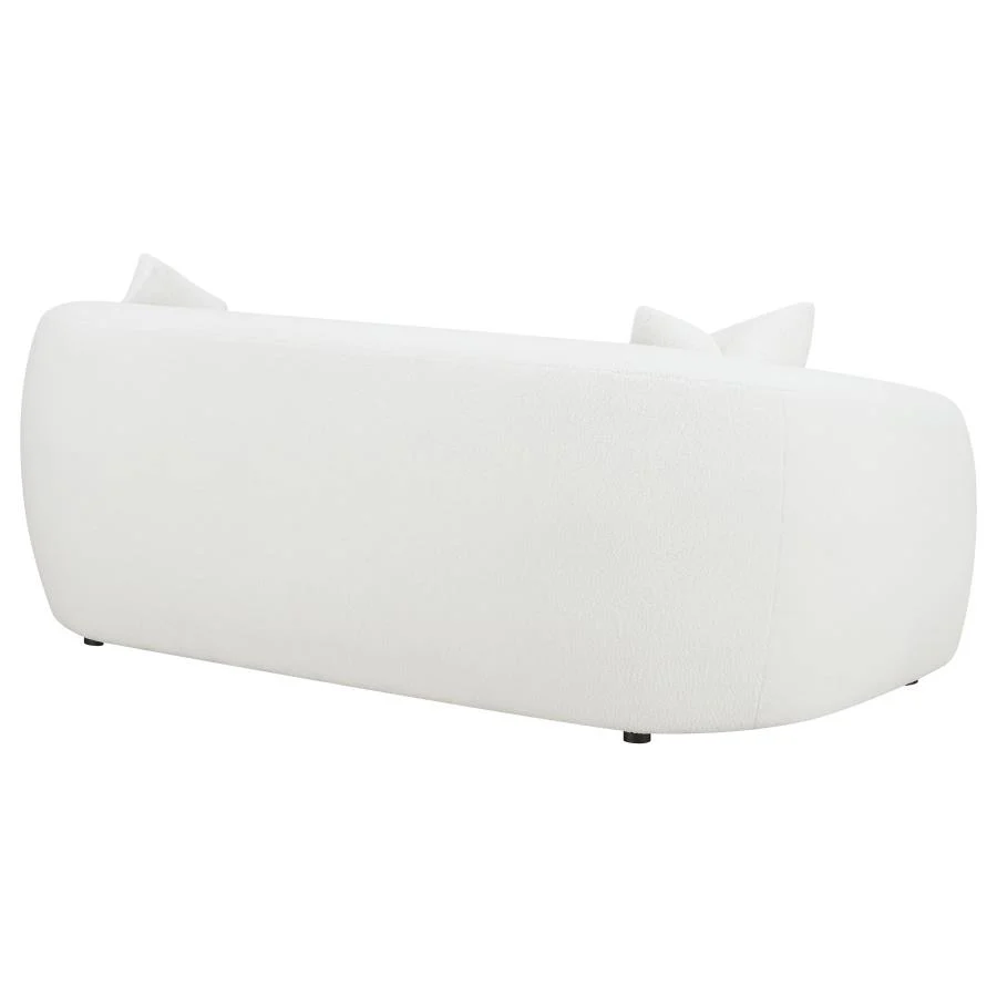 Isabella - Faux Sheepskin Upholstered Sofa Natural - Ivory - Image 7