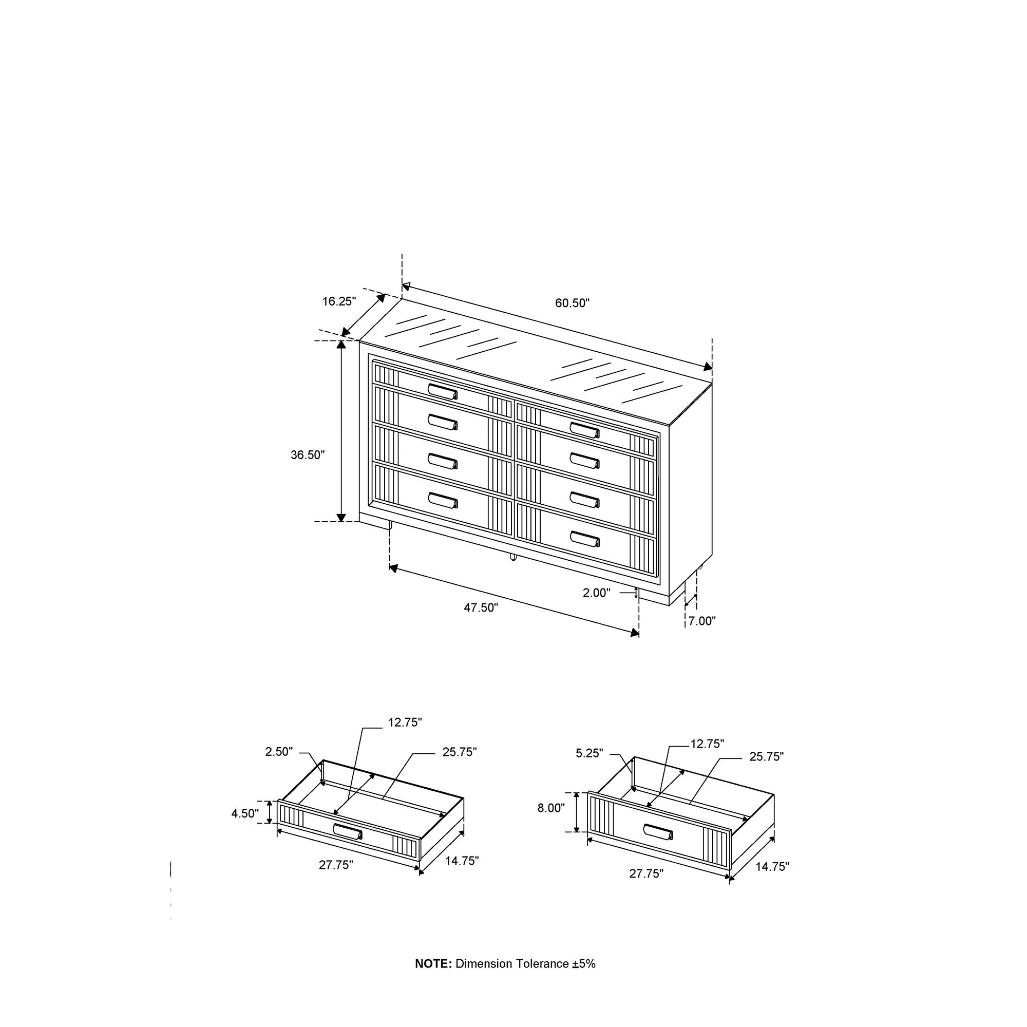 Isaiah - 5 Piece Bedroom Set With TV Lift-LED, Speakers And Fireplace - Image 11